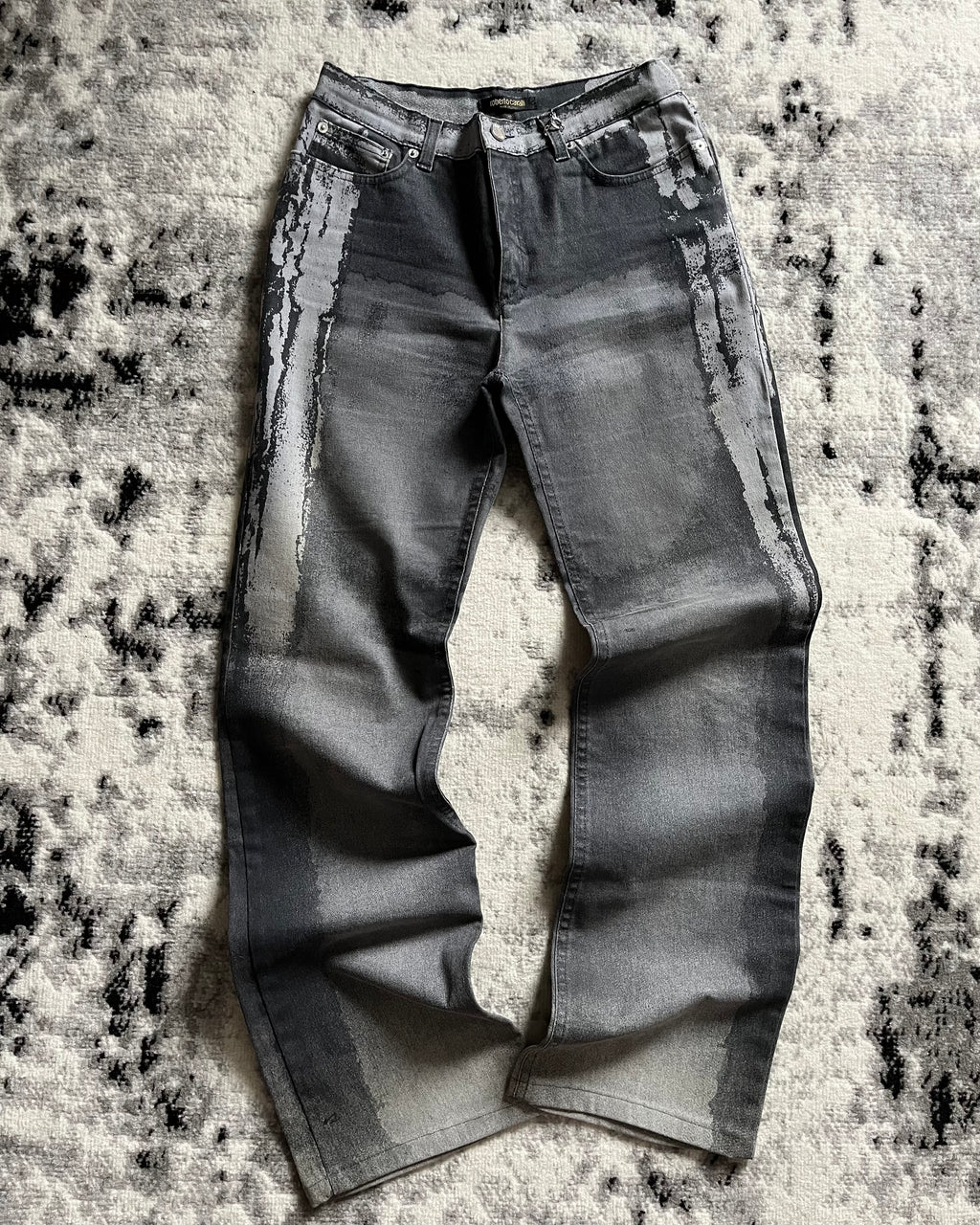 FW01 Roberto Cavalli Etheral Twilight Metallic Pants (XS)