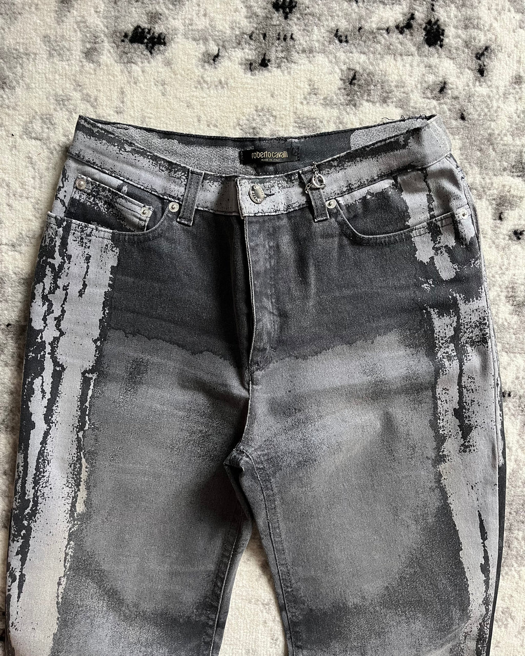 FW01 Roberto Cavalli Etheral Twilight Metallic Pants (XS)
