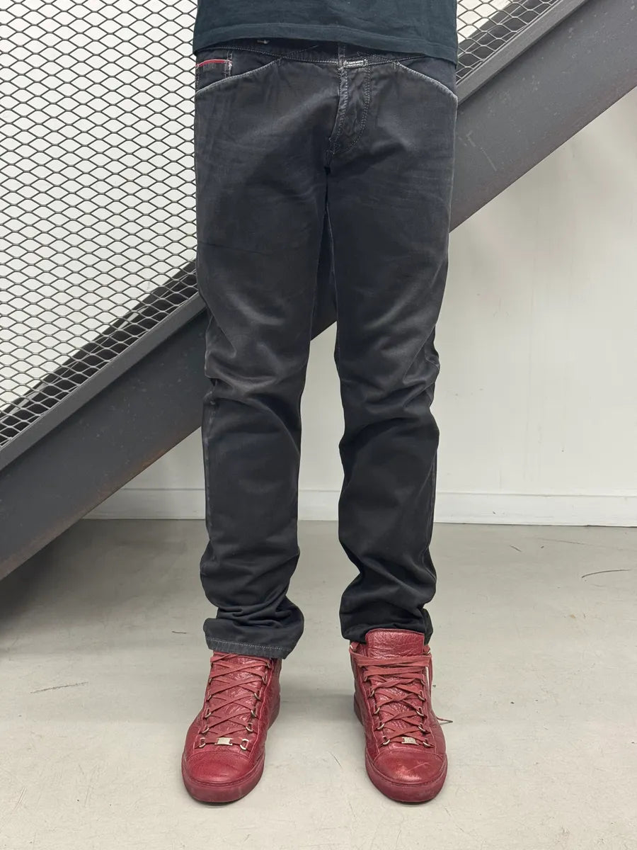 2000s Marithé François Girbaud Black Contrast Stitch Avant-Garde Jeans zFQlWqxT 3