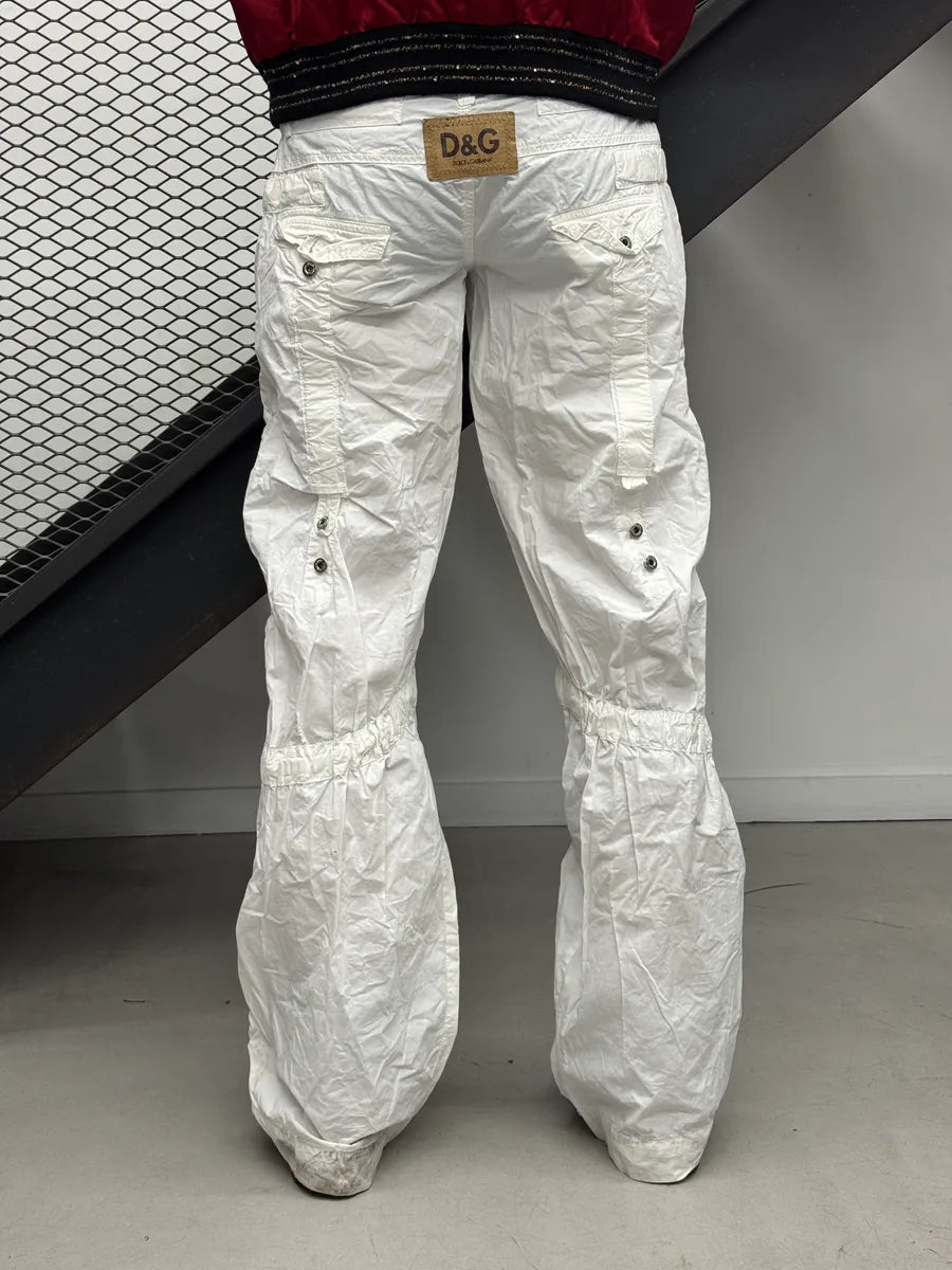 SS2004 Dolce & Gabbana White  Multi-Pocket Cargo Pants rgDrBMVM 2