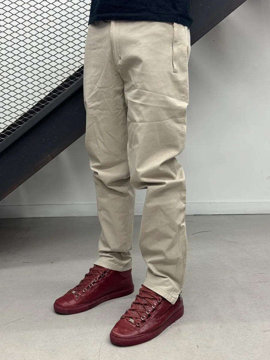 SS2000 Prada Beige Linea Rossa Ankle Zip Straight Leg Pants SCjuGzgI 2