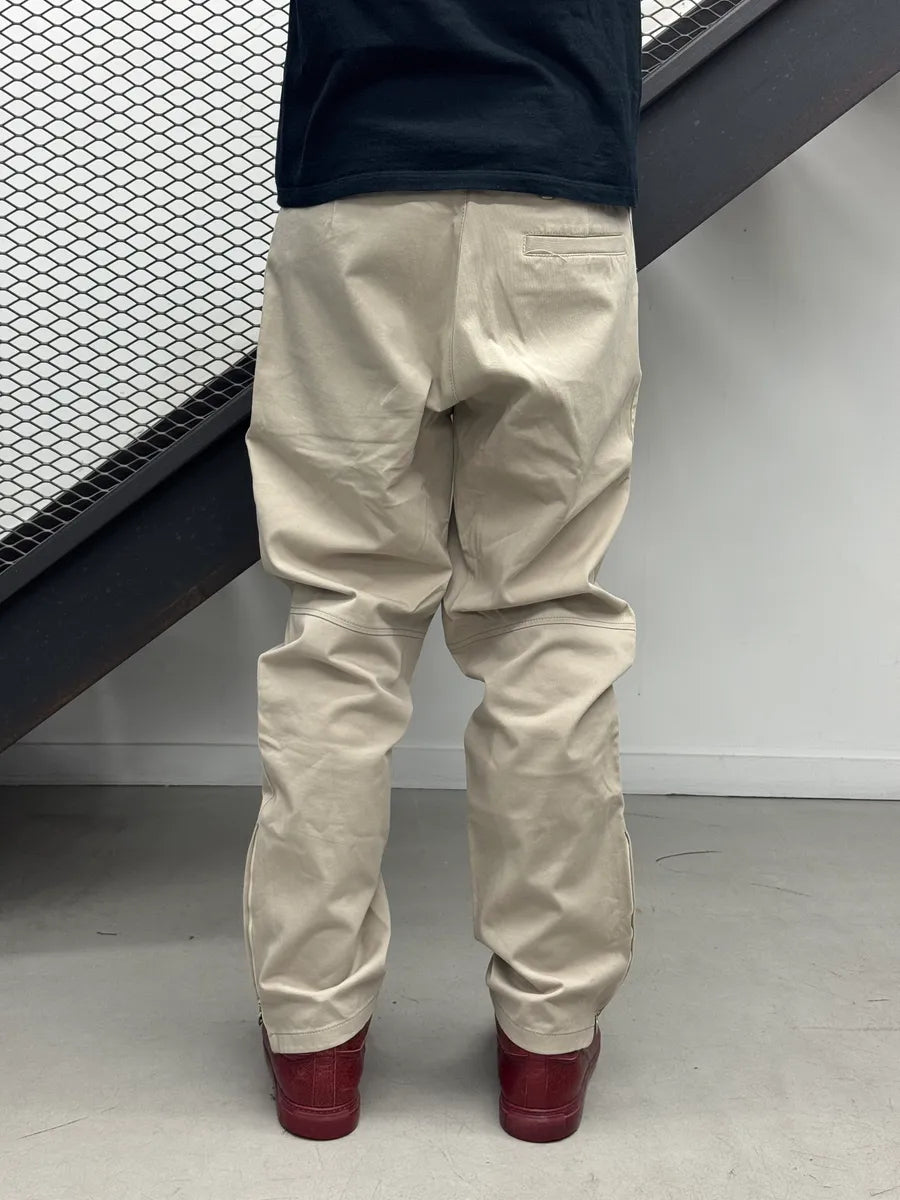 SS2000 Prada Beige Linea Rossa Ankle Zip Straight Leg Pants SCjuGzgI 3