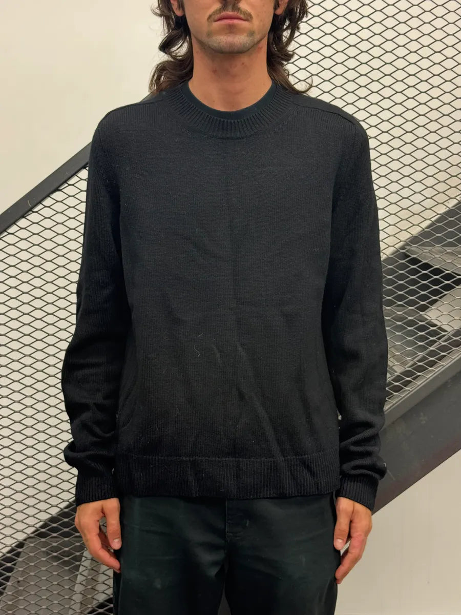 AW2020 Bottega Veneta Black Wool Fine Knit Crewneck Sweater QJEfpZrt 1