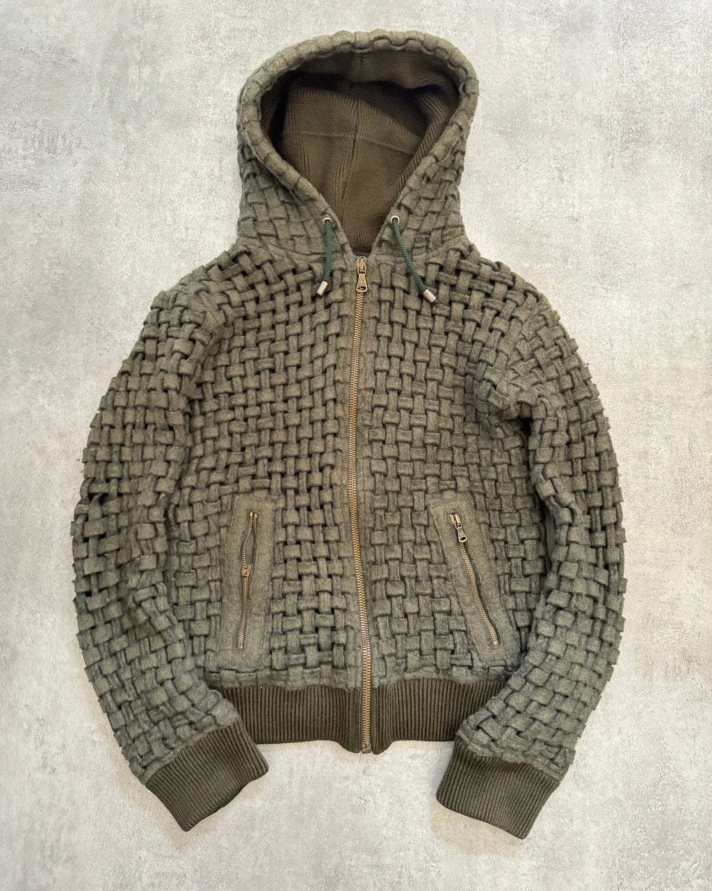 AW2008 Dolce & Gabbana Olive Green Assembly Royal Wool Sweater