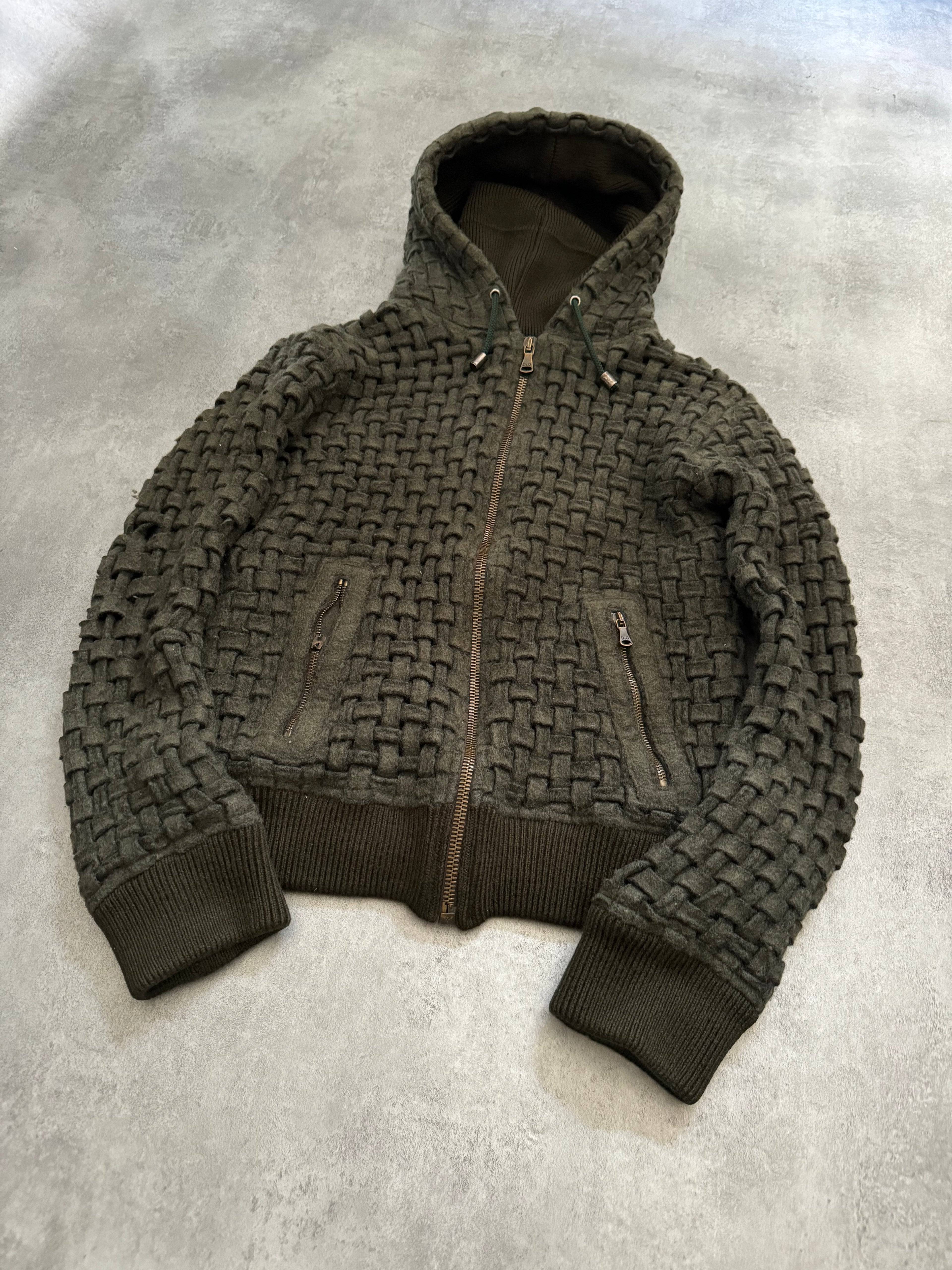 AW2008 Dolce & Gabbana Olive Green Assembly Royal Wool Sweater