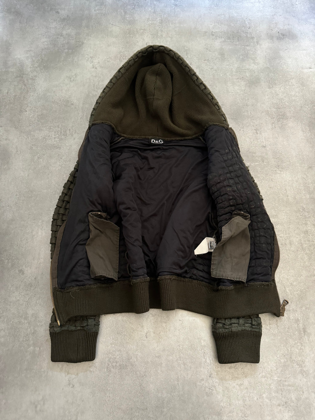 AW2008 Dolce & Gabbana Olive Green Assembly Royal Wool Sweater