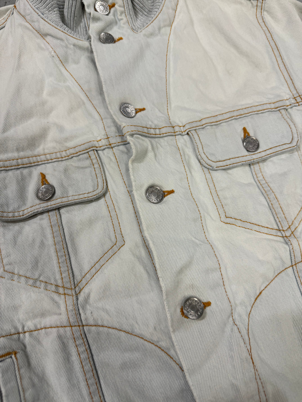 SS2008 Dolce & Gabbana White Denim Jacket (M)