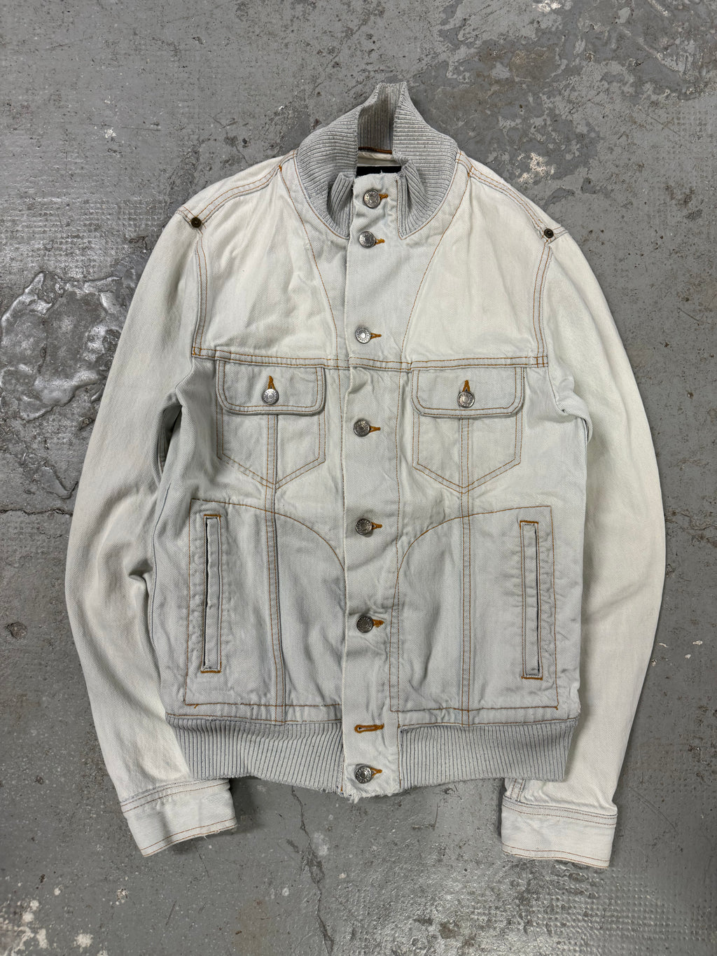 SS2008 Dolce & Gabbana White Denim Jacket (M)