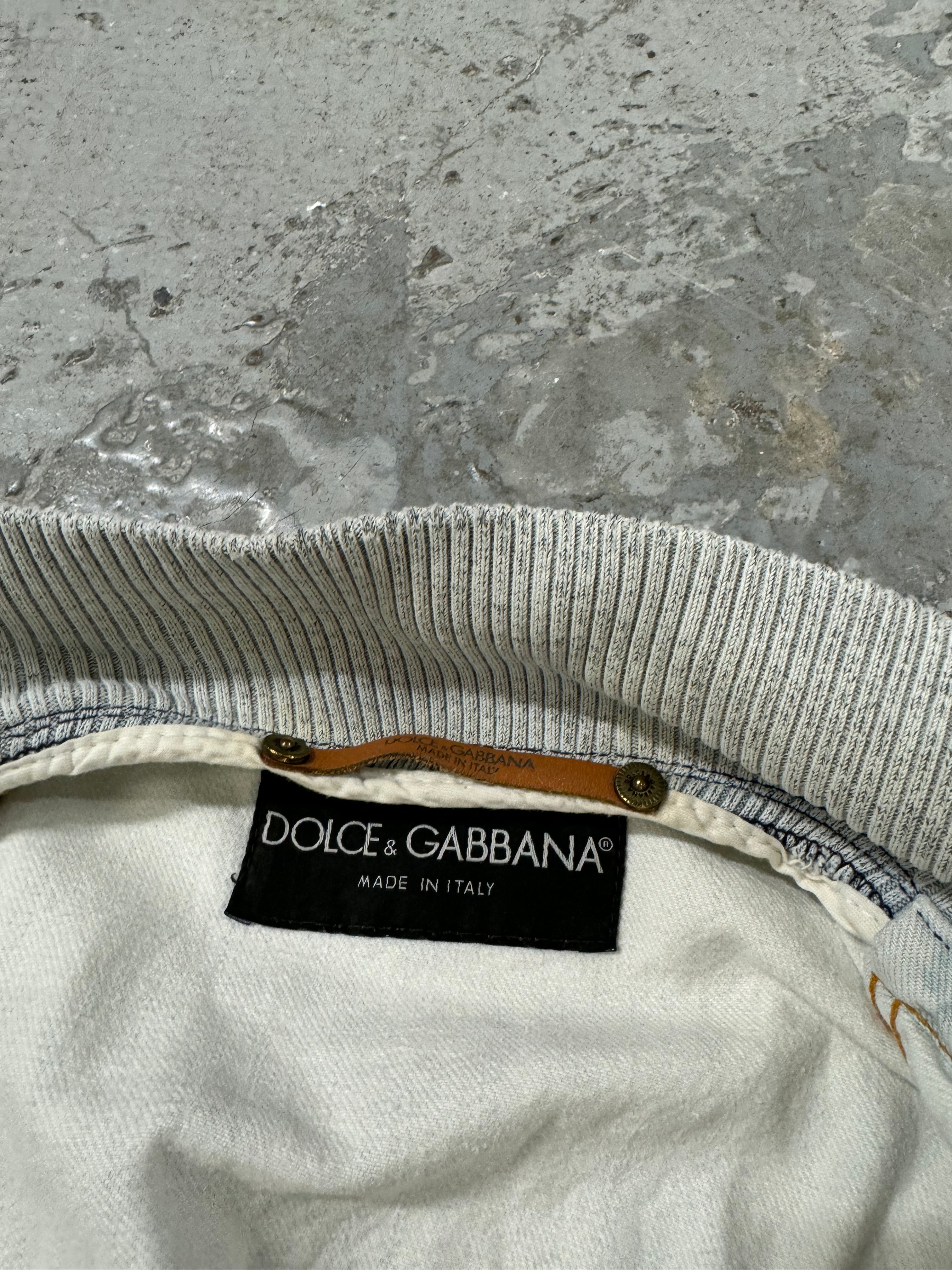 SS2008 Dolce & Gabbana White Denim Jacket (M)