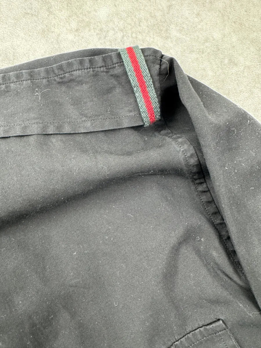 2000s Gucci Black Officer Military Stripe Shirt avetnXFR 5