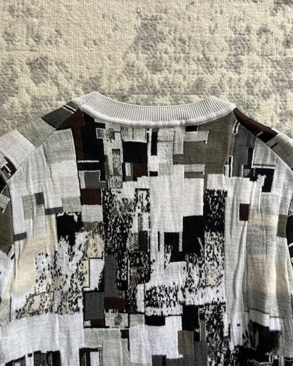 Jil Sander Artistic Patchwork Dimension Grey Sweater (M/L)