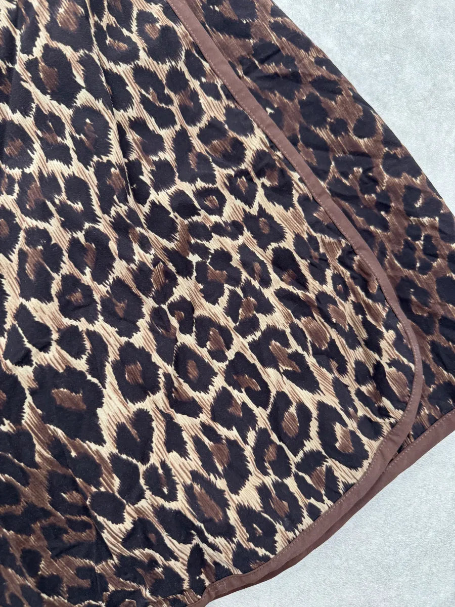 SS1996 Dolce & Gabbana Brown Adjustable Leopard Print Skirt nrBYcYJ 7