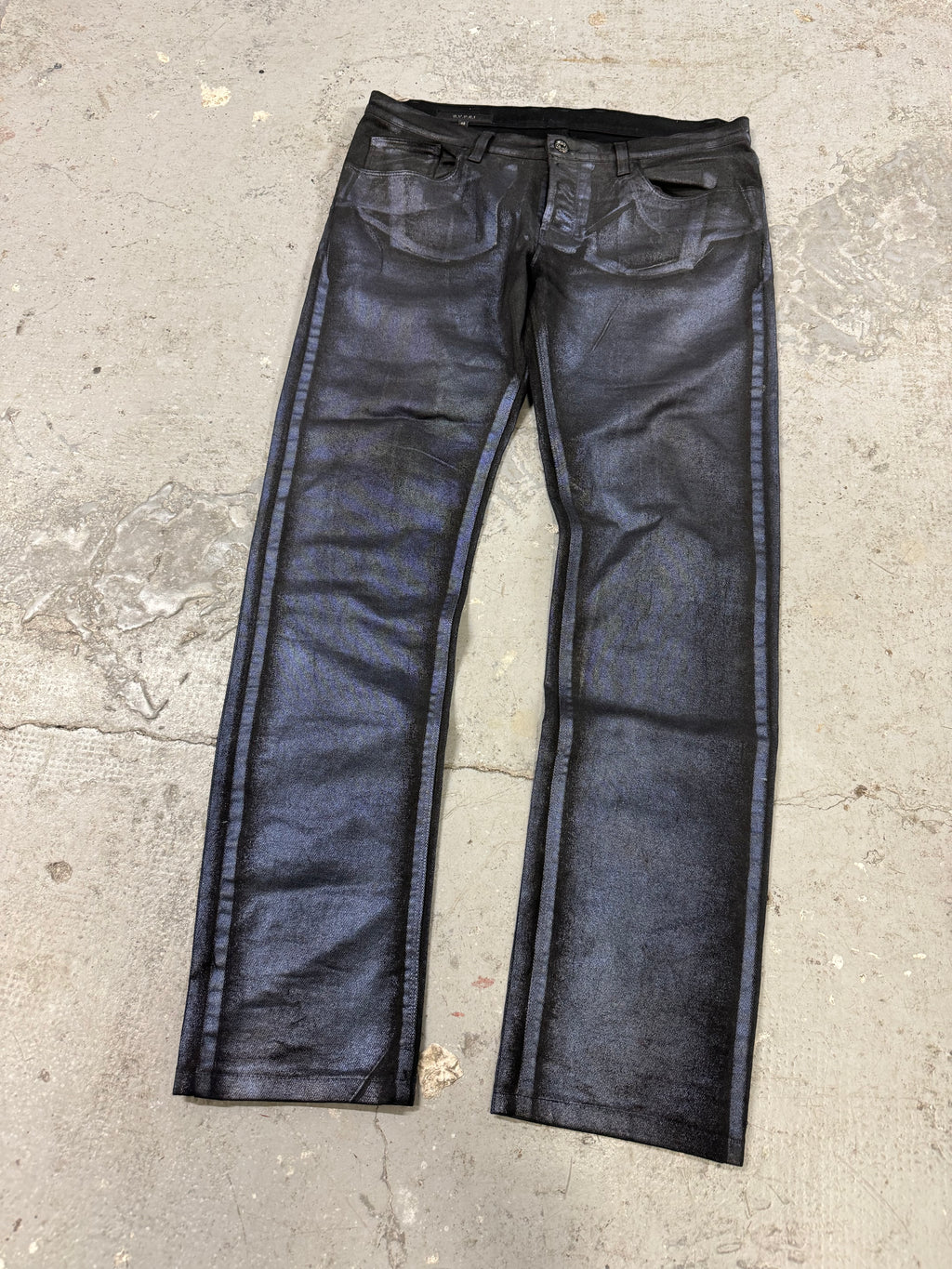 Gucci Waxed Effect Purple Jeans  (M)