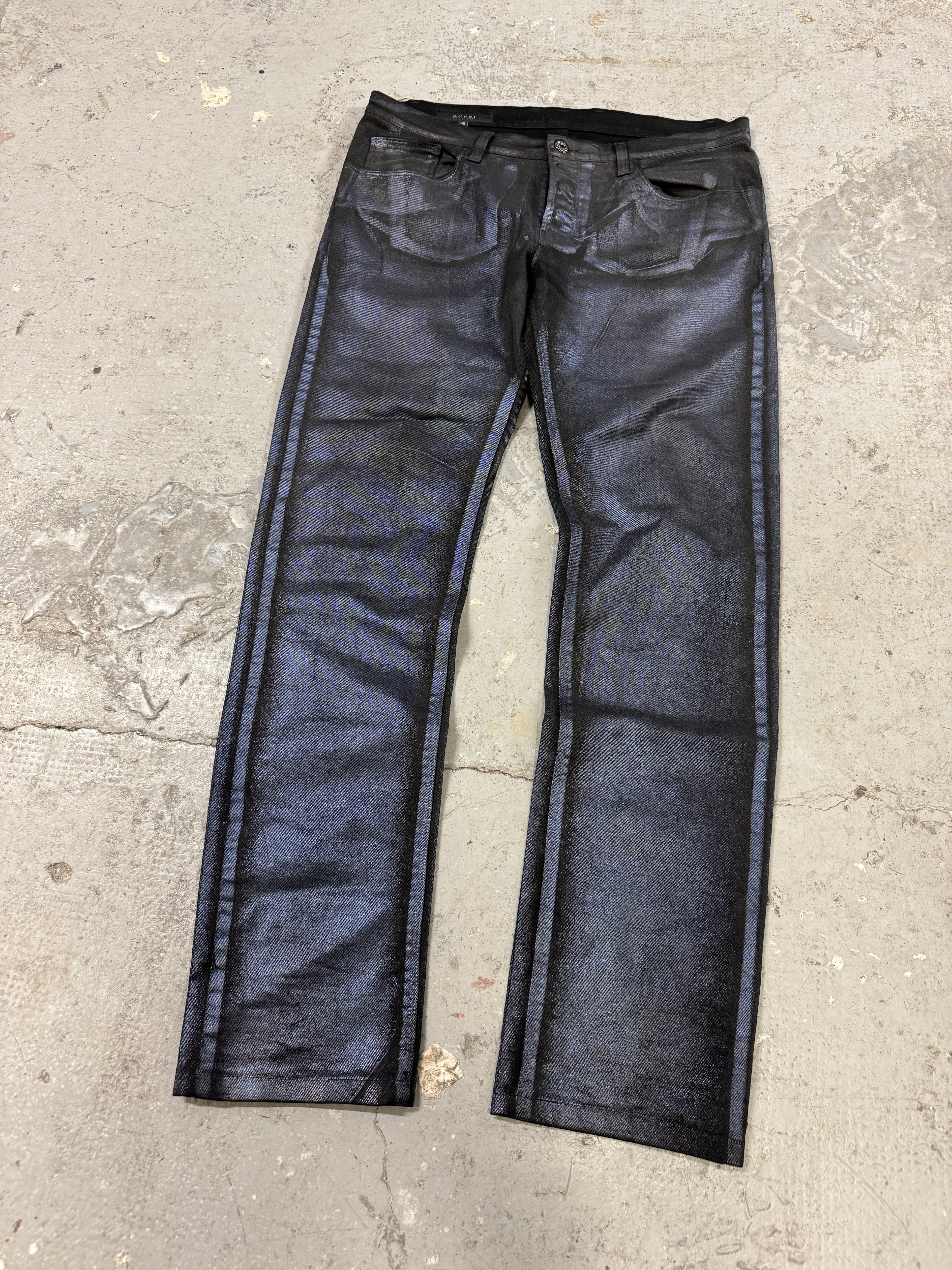 Gucci Waxed Effect Purple Jeans  (M)
