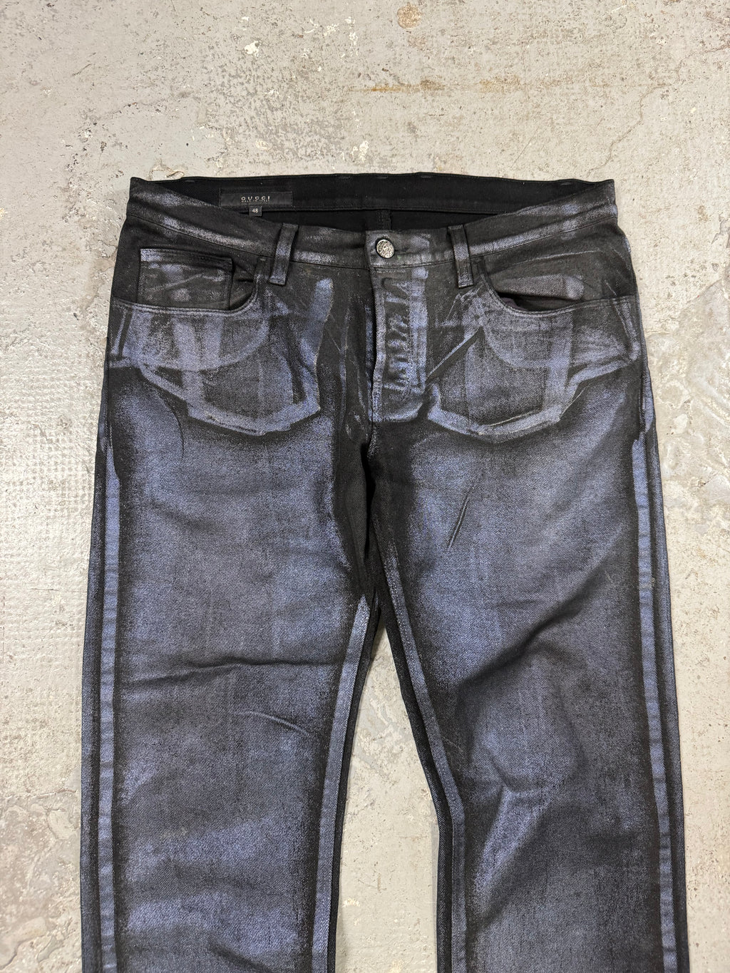 Gucci Waxed Effect Purple Jeans  (M)
