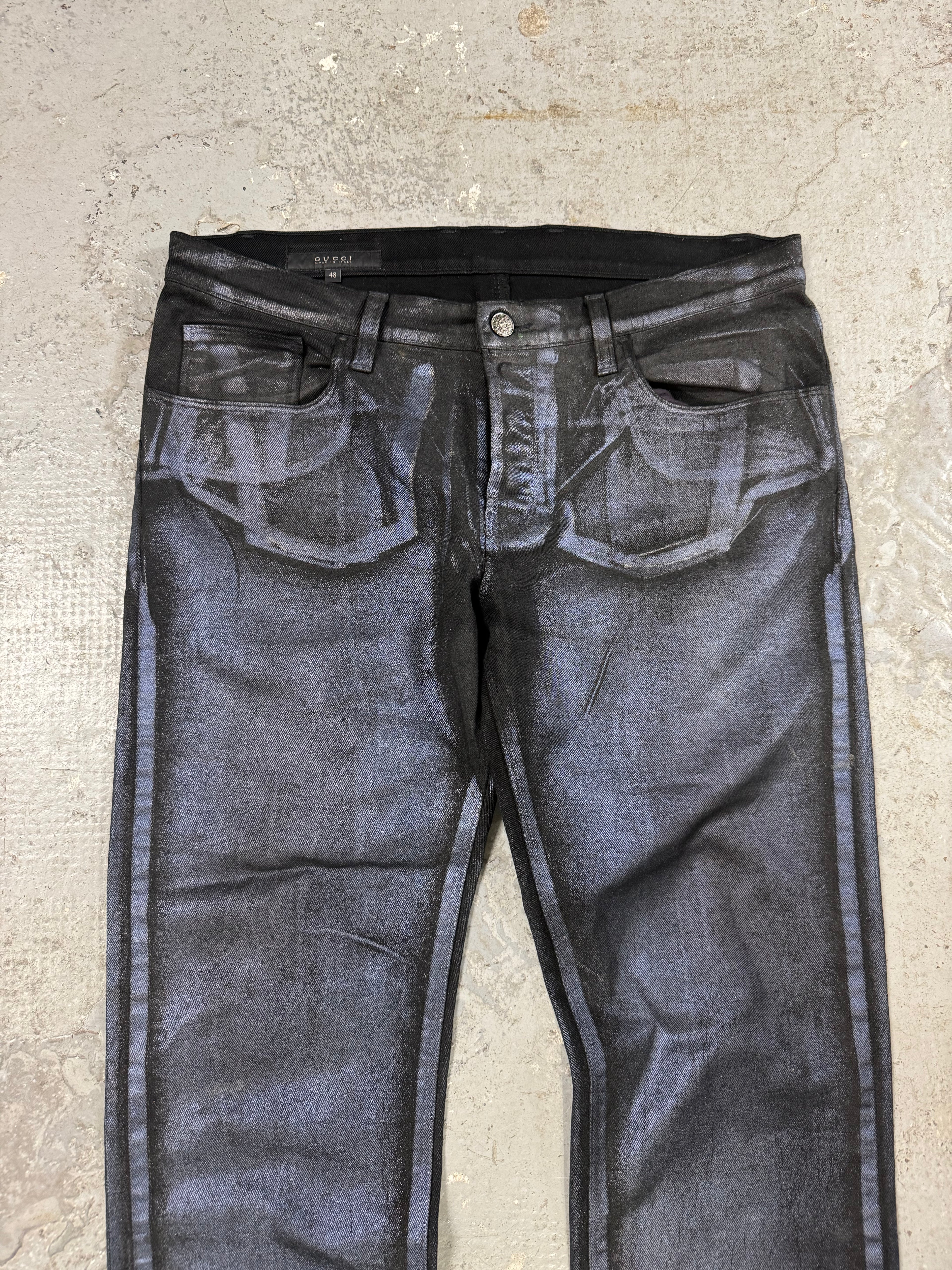 Gucci Waxed Effect Purple Jeans  (M)