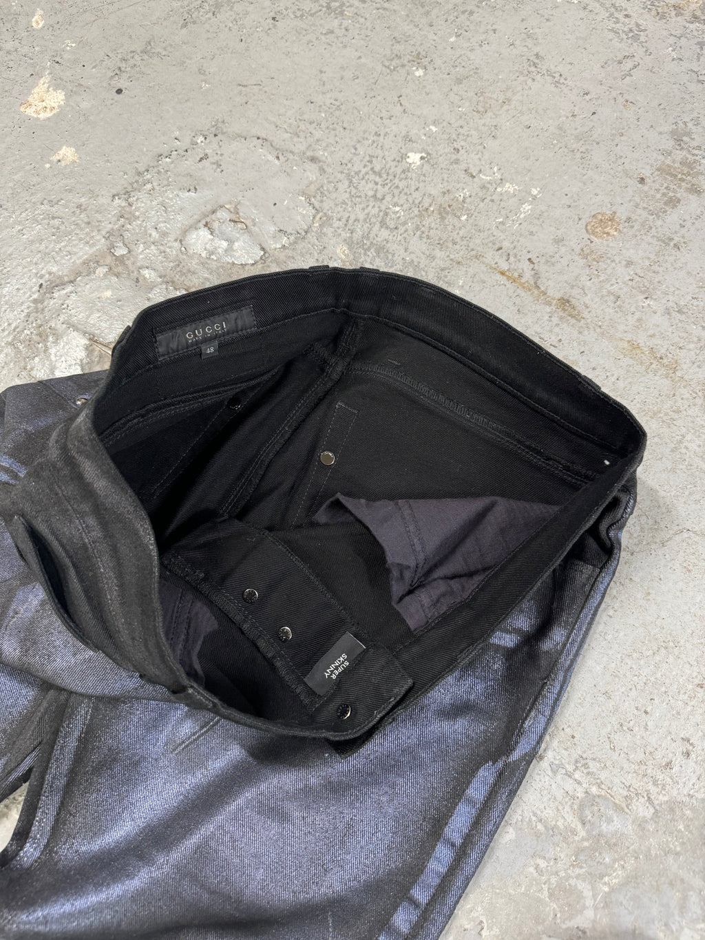 Gucci Waxed Effect Purple Jeans  (M)