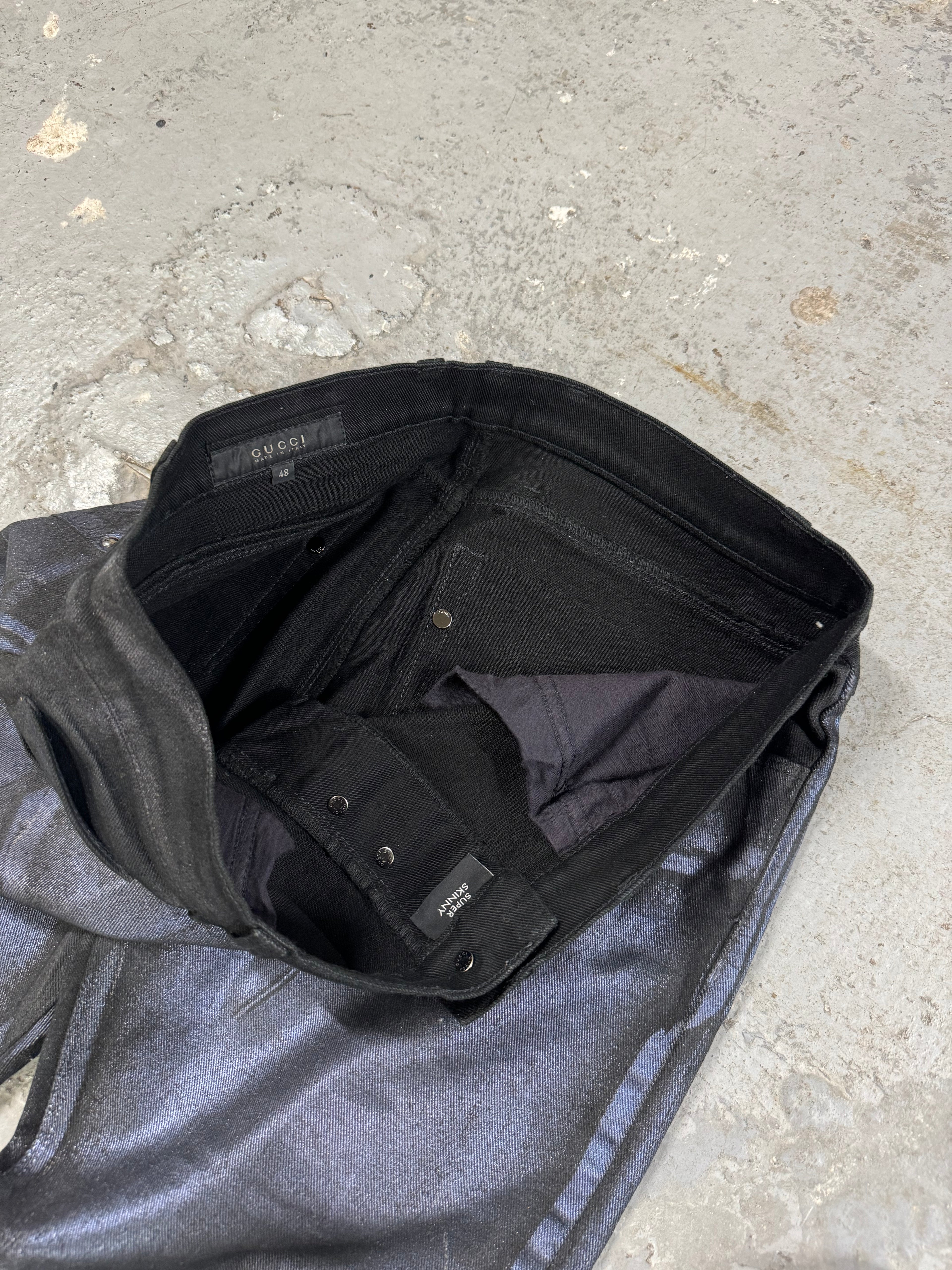 Gucci Waxed Effect Purple Jeans  (M)