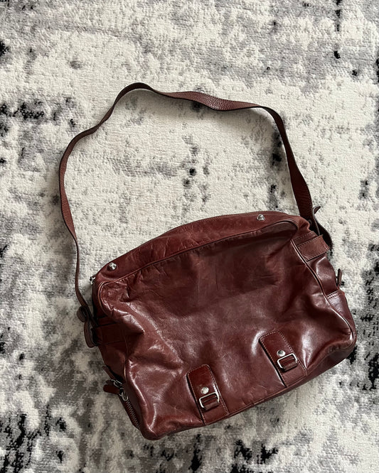 2006 Maison Margiela x HM Elegance Unzipped Leather Shoulder Bag