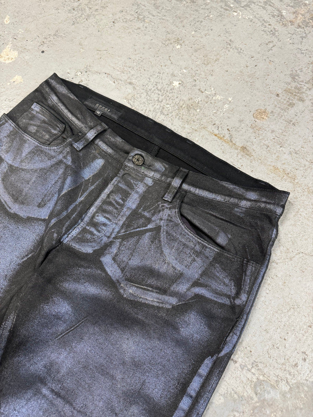 Gucci Waxed Effect Purple Jeans  (M)
