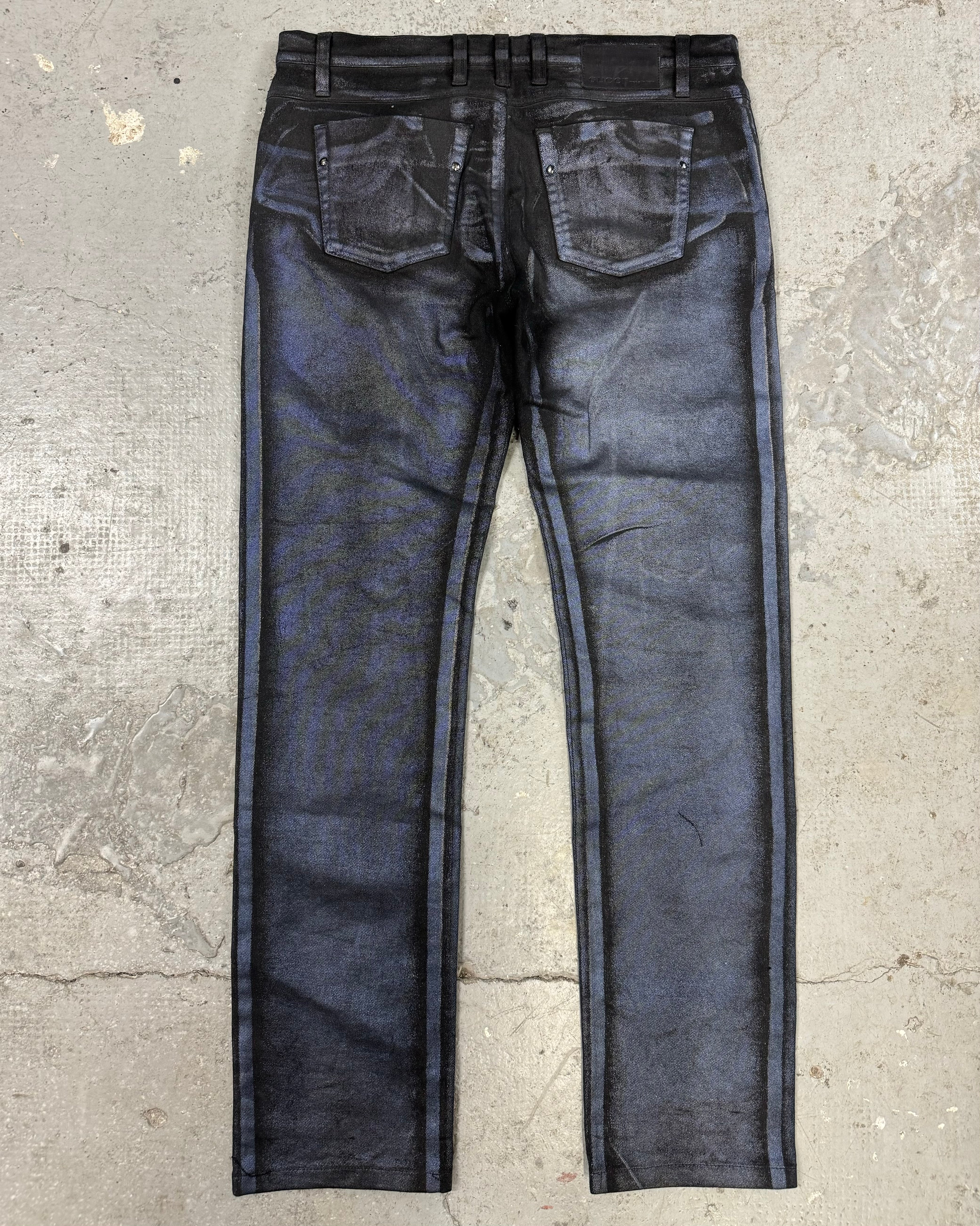 Gucci Waxed Effect Purple Jeans  (M)