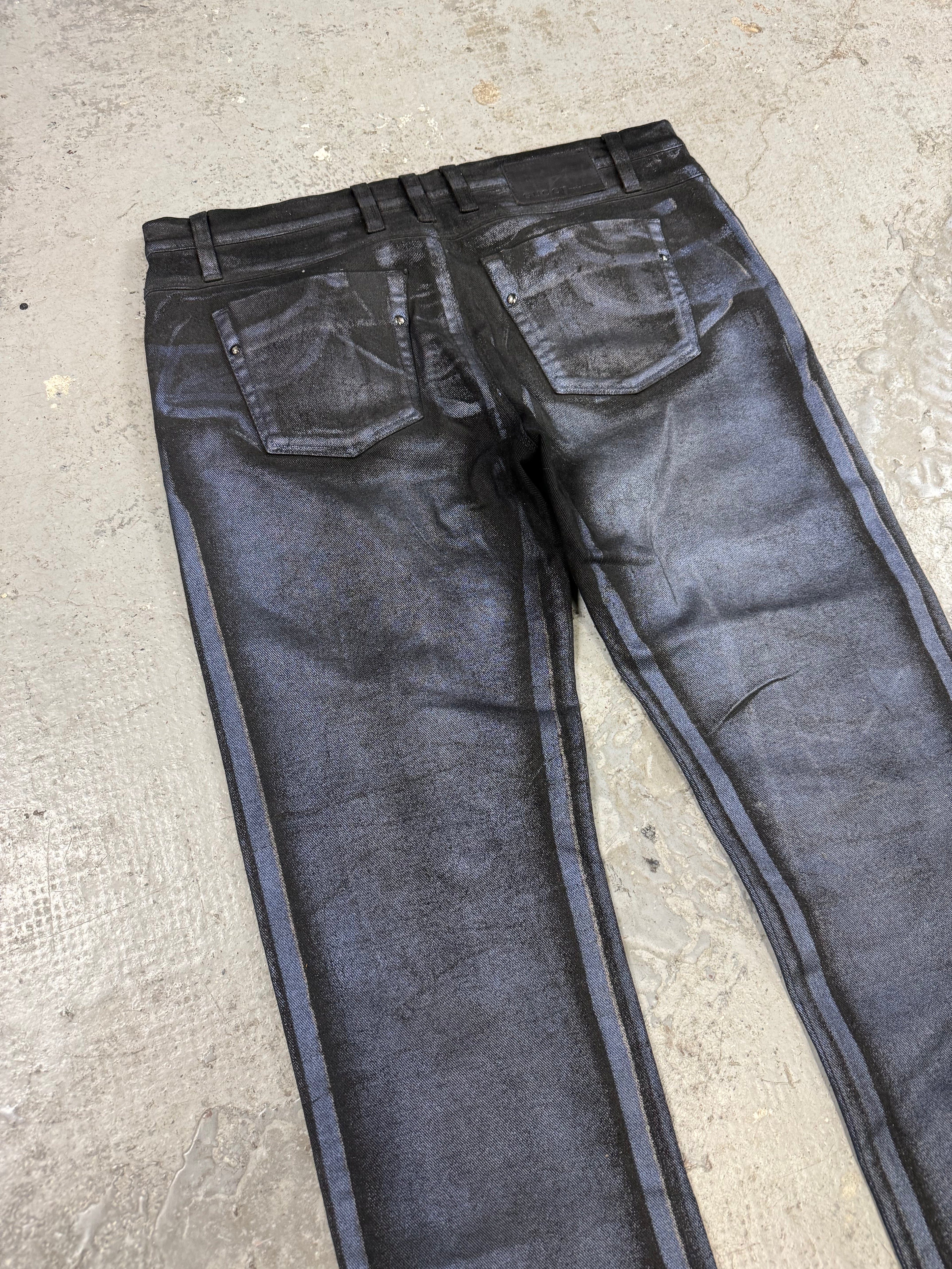 Gucci Waxed Effect Purple Jeans  (M)