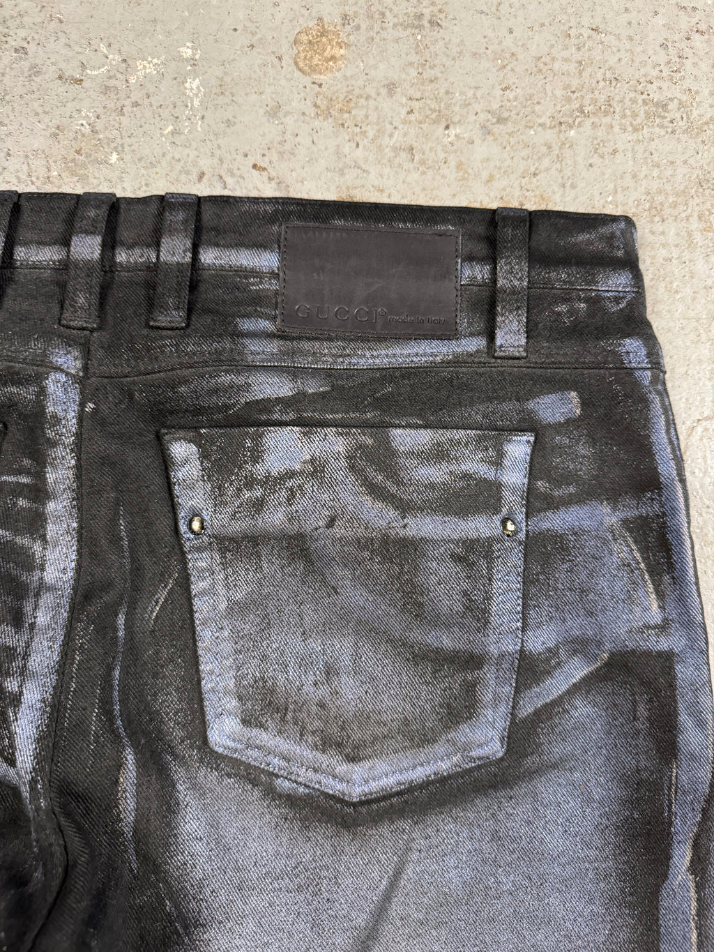 Gucci Waxed Effect Purple Jeans  (M)