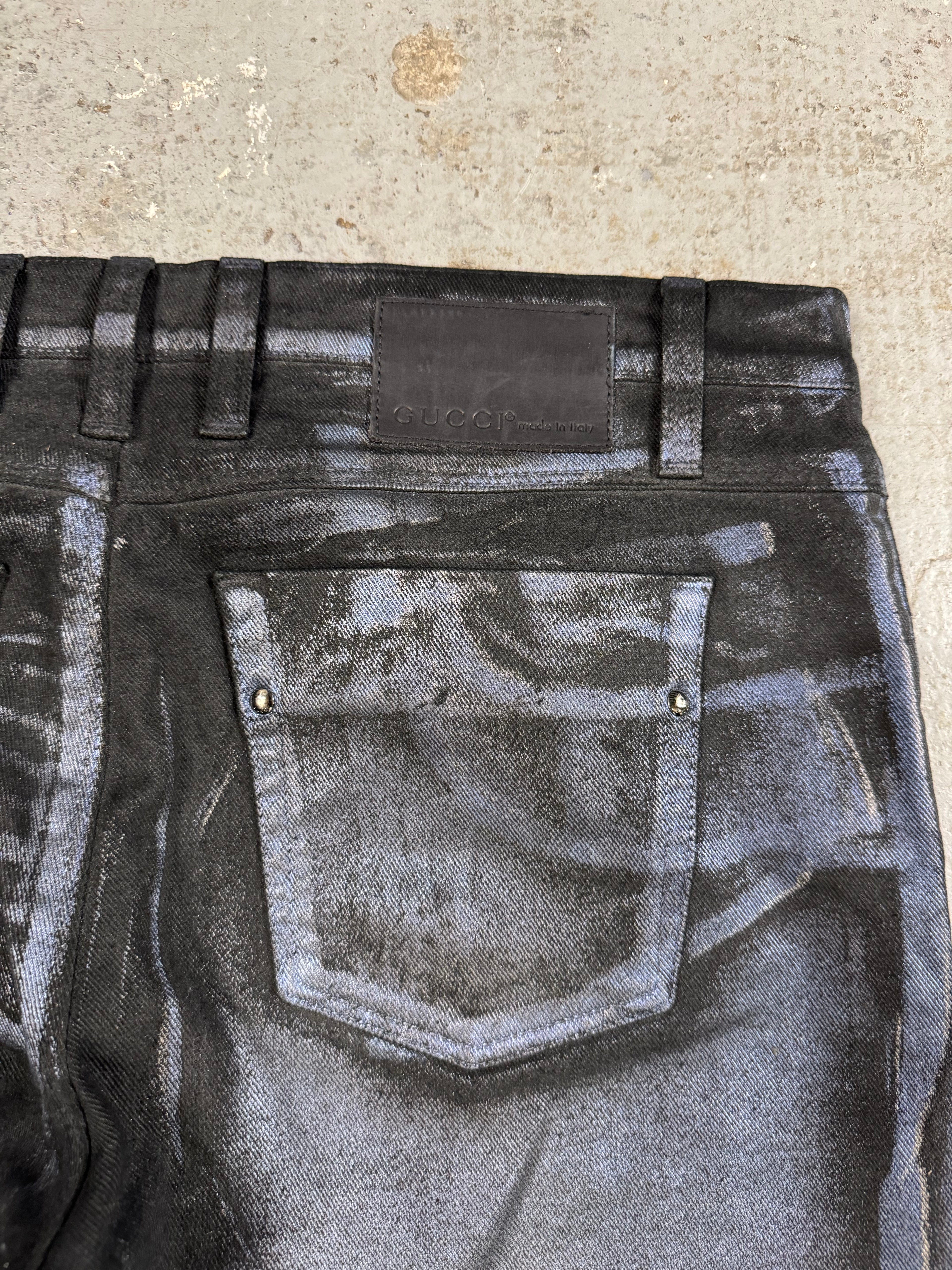 Gucci Waxed Effect Purple Jeans  (M)