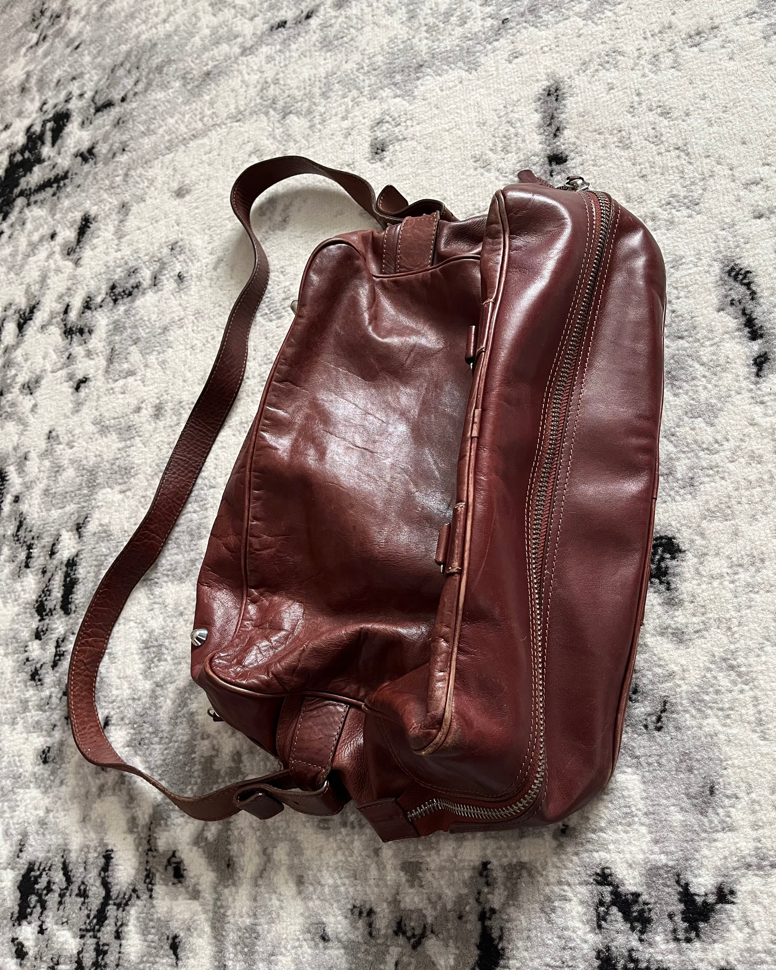 2006 Maison Margiela x HM Elegance Unzipped Leather Shoulder Bag