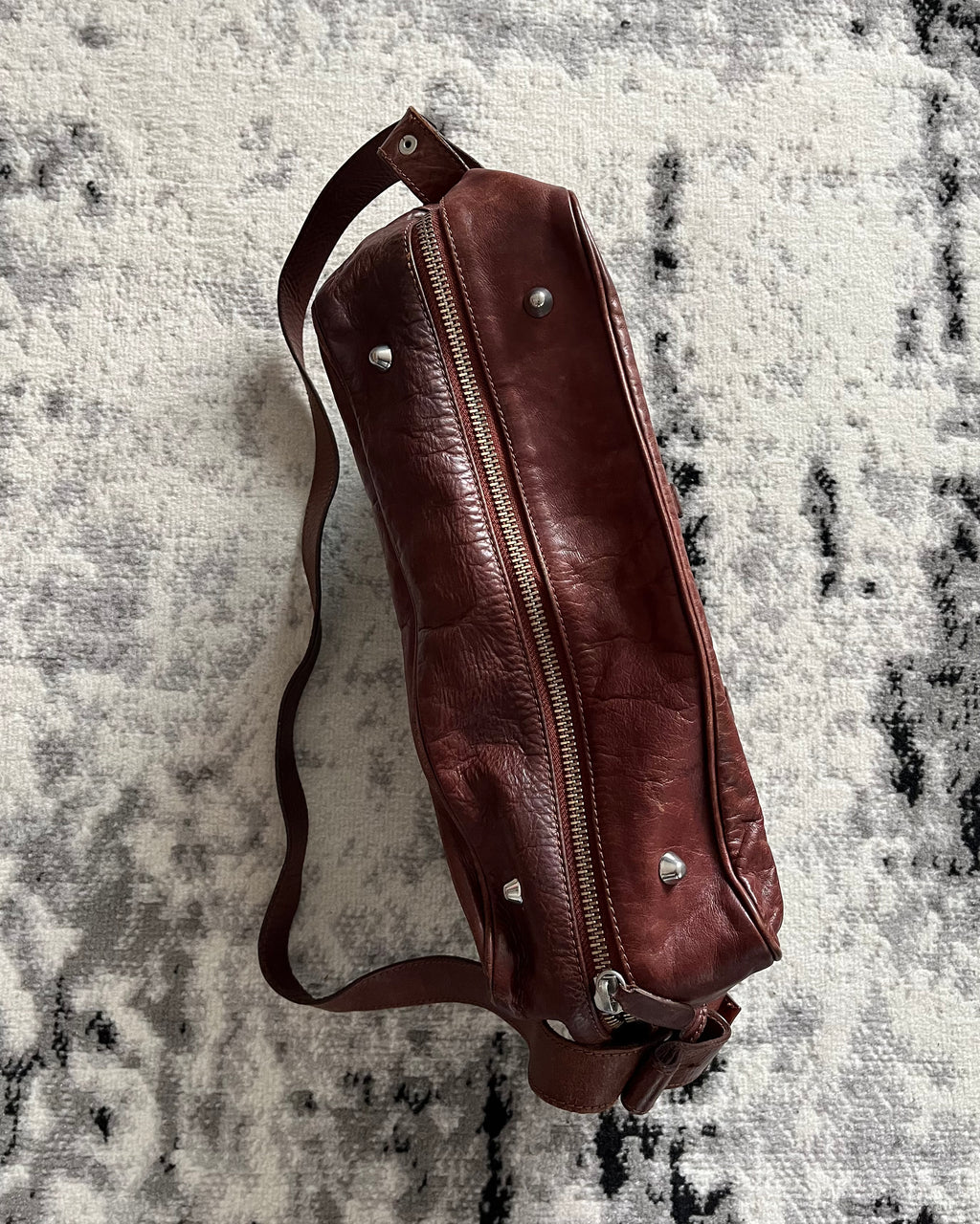 2006 Maison Margiela x HM Elegance Unzipped Leather Shoulder Bag