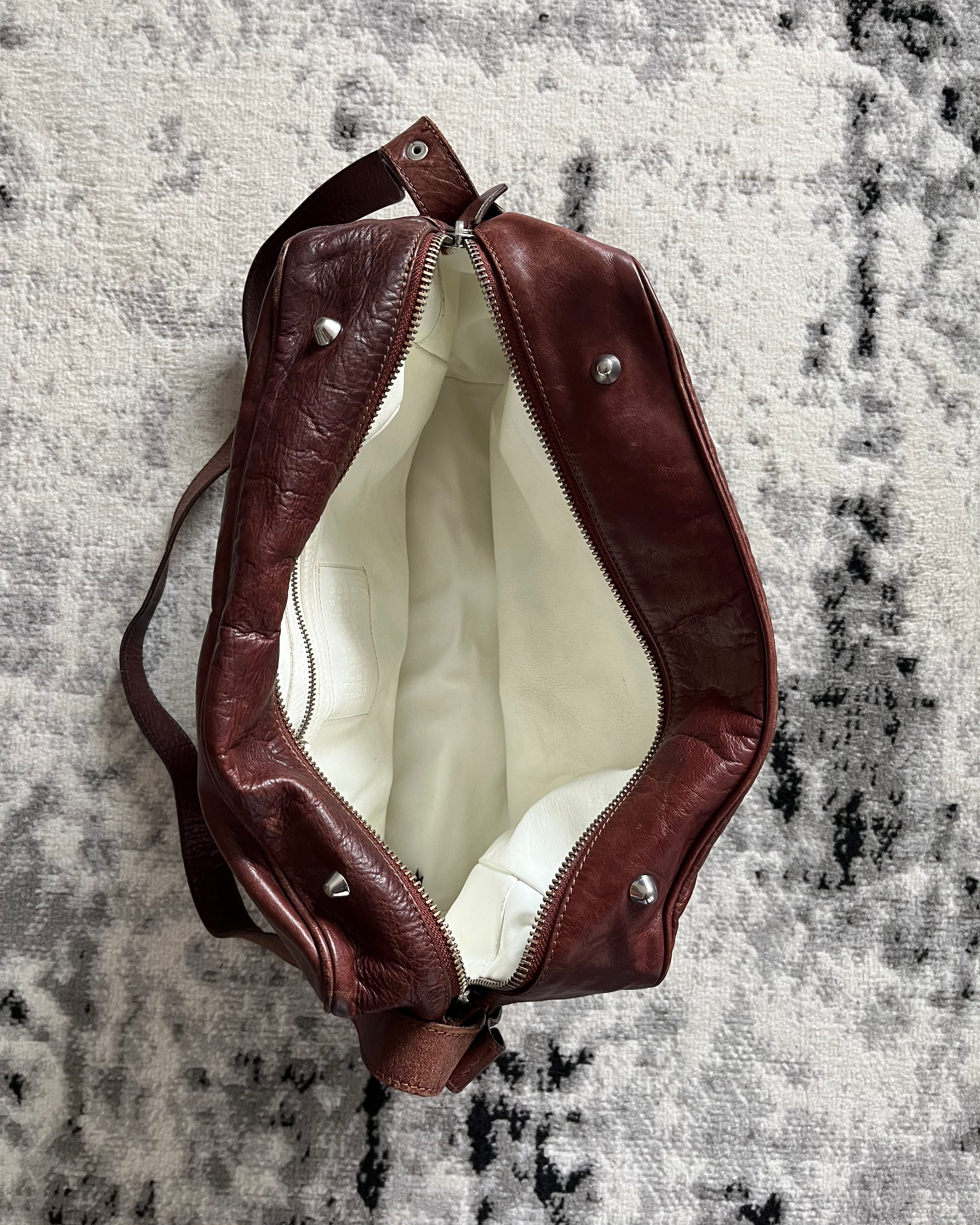 2006 Maison Margiela x HM Elegance Unzipped Leather Shoulder Bag