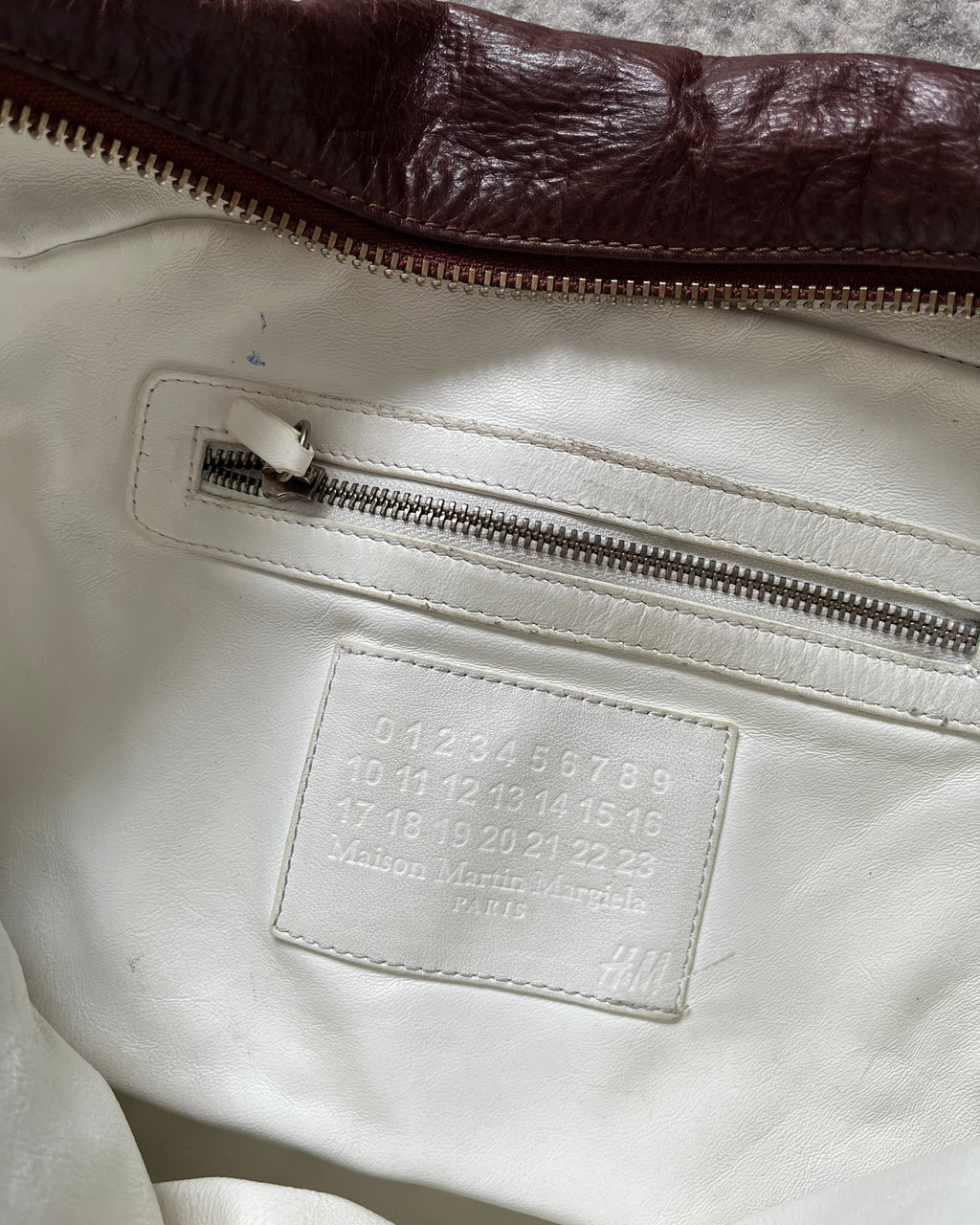 2006 Maison Margiela x HM Elegance Unzipped Leather Shoulder Bag