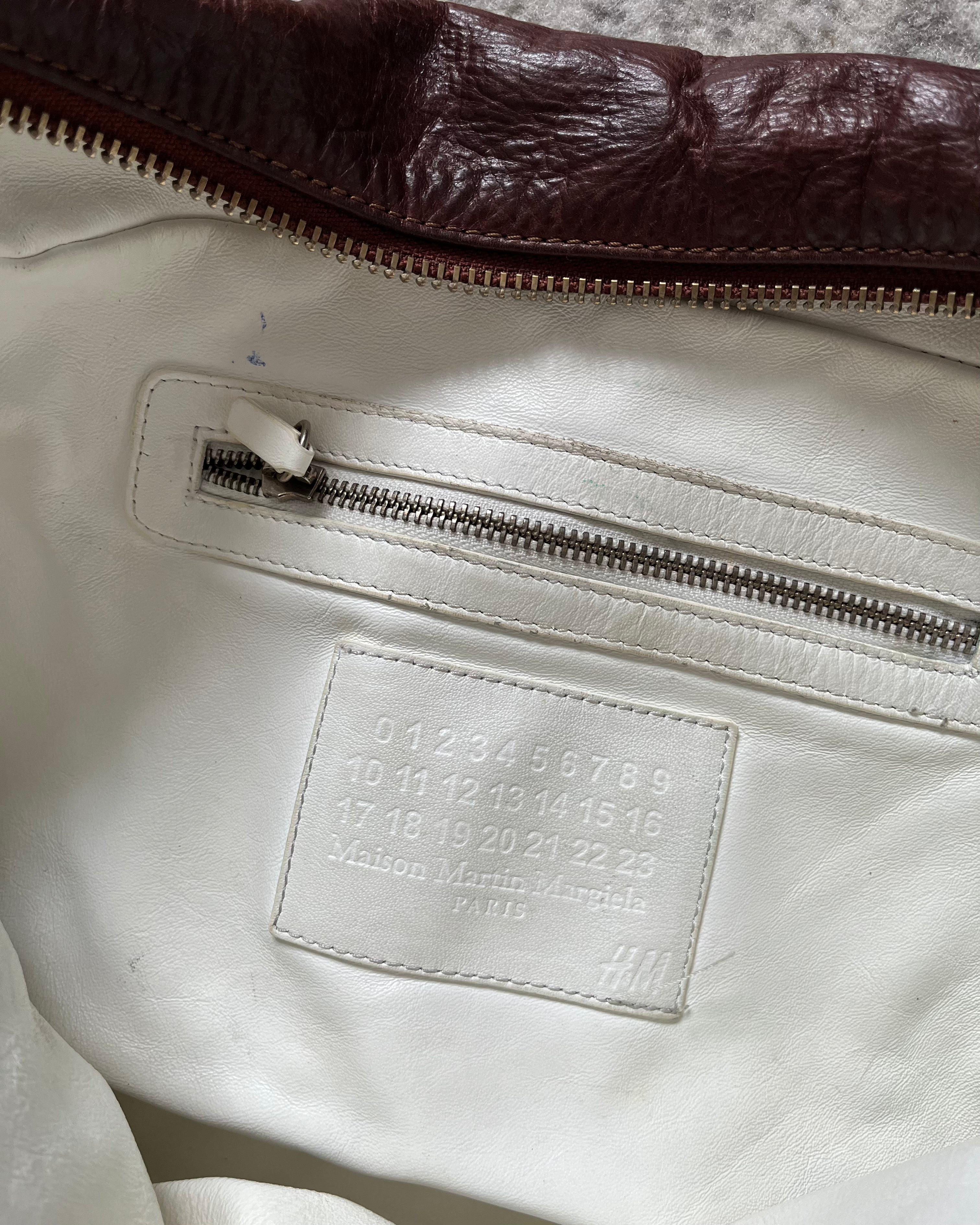 2006 Maison Margiela x HM Elegance Unzipped Leather Shoulder Bag