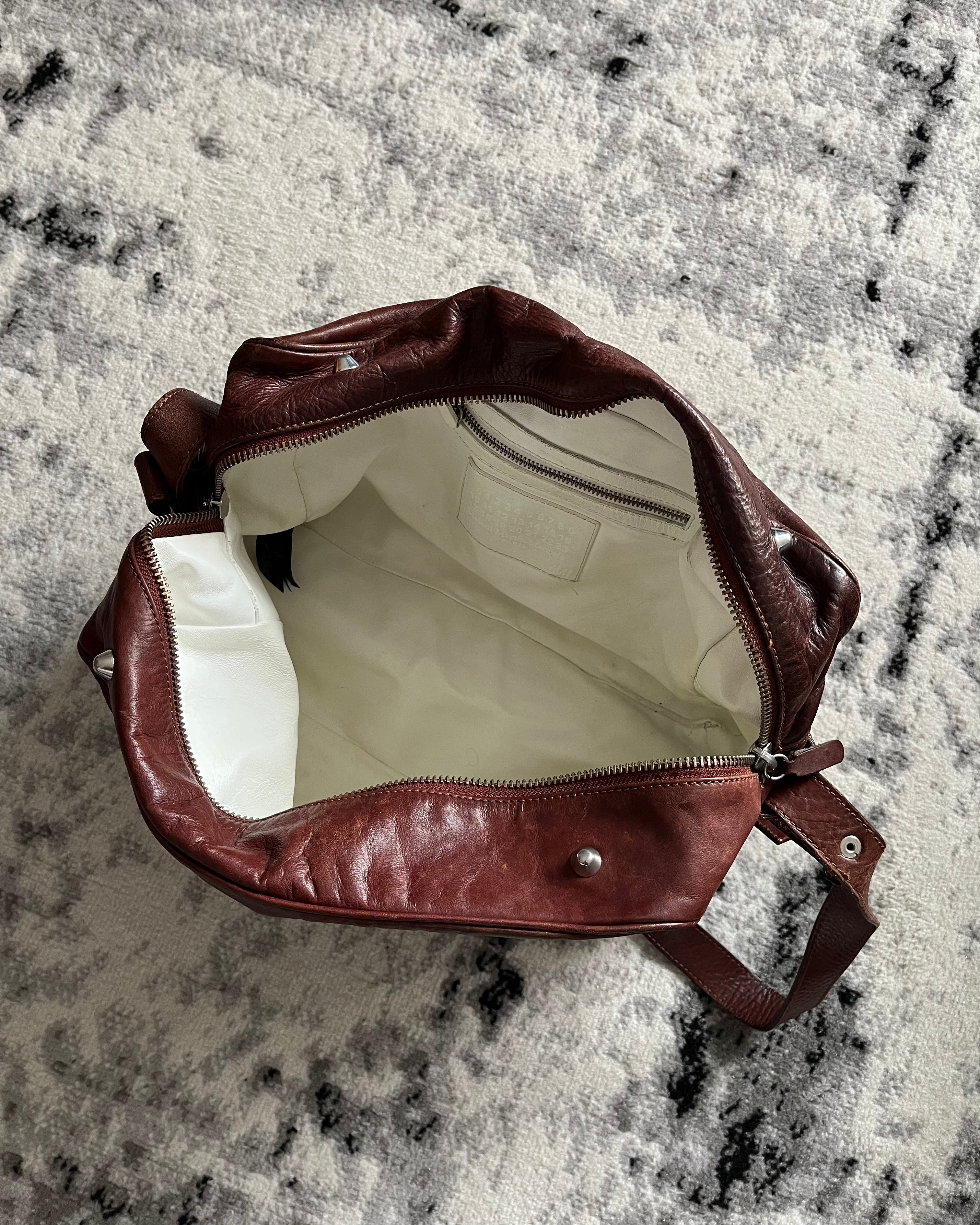 2006 Maison Margiela x HM Elegance Unzipped Leather Shoulder Bag