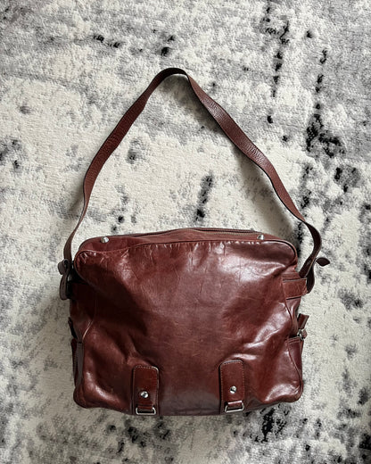 2006 Maison Margiela x HM Elegance Unzipped Leather Shoulder Bag