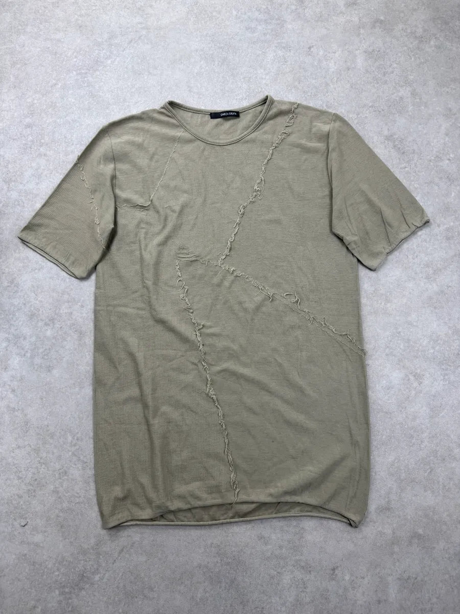 Giorgio Brato Khaki Cotton Distressed Seam T-Shirt njRlPvvc 2