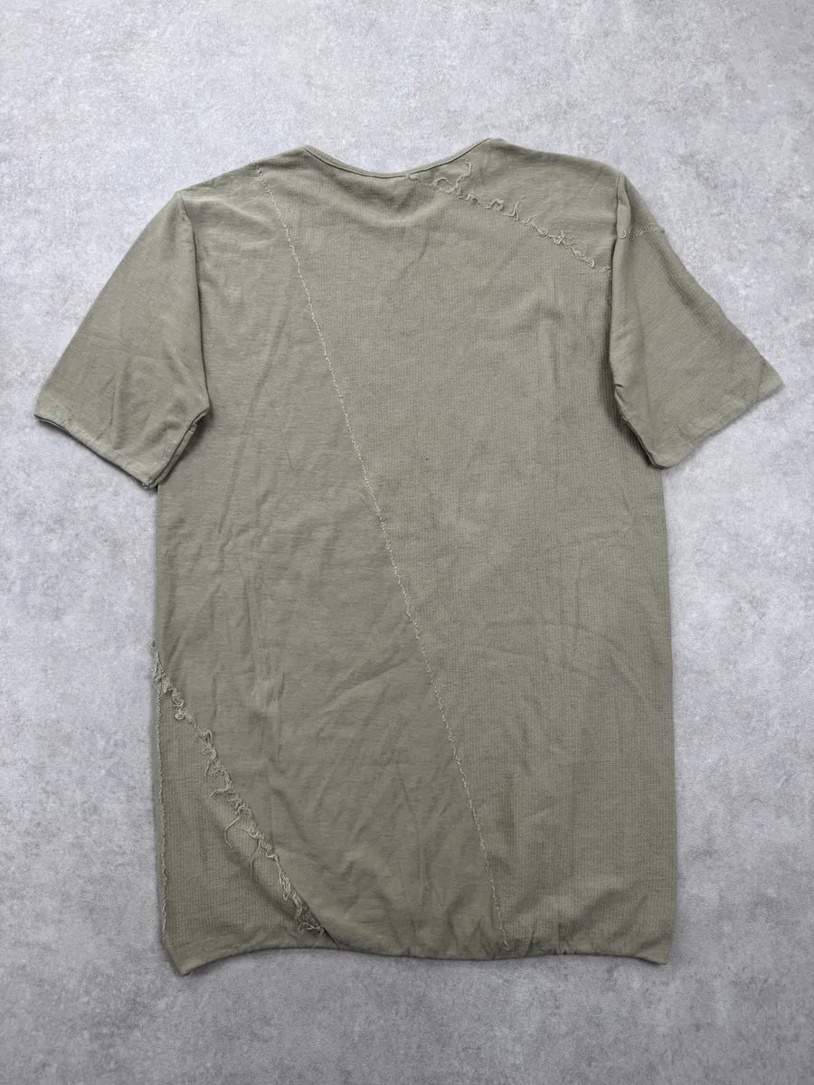Giorgio Brato Khaki Cotton Distressed Seam T-Shirt njRlPvvc 4