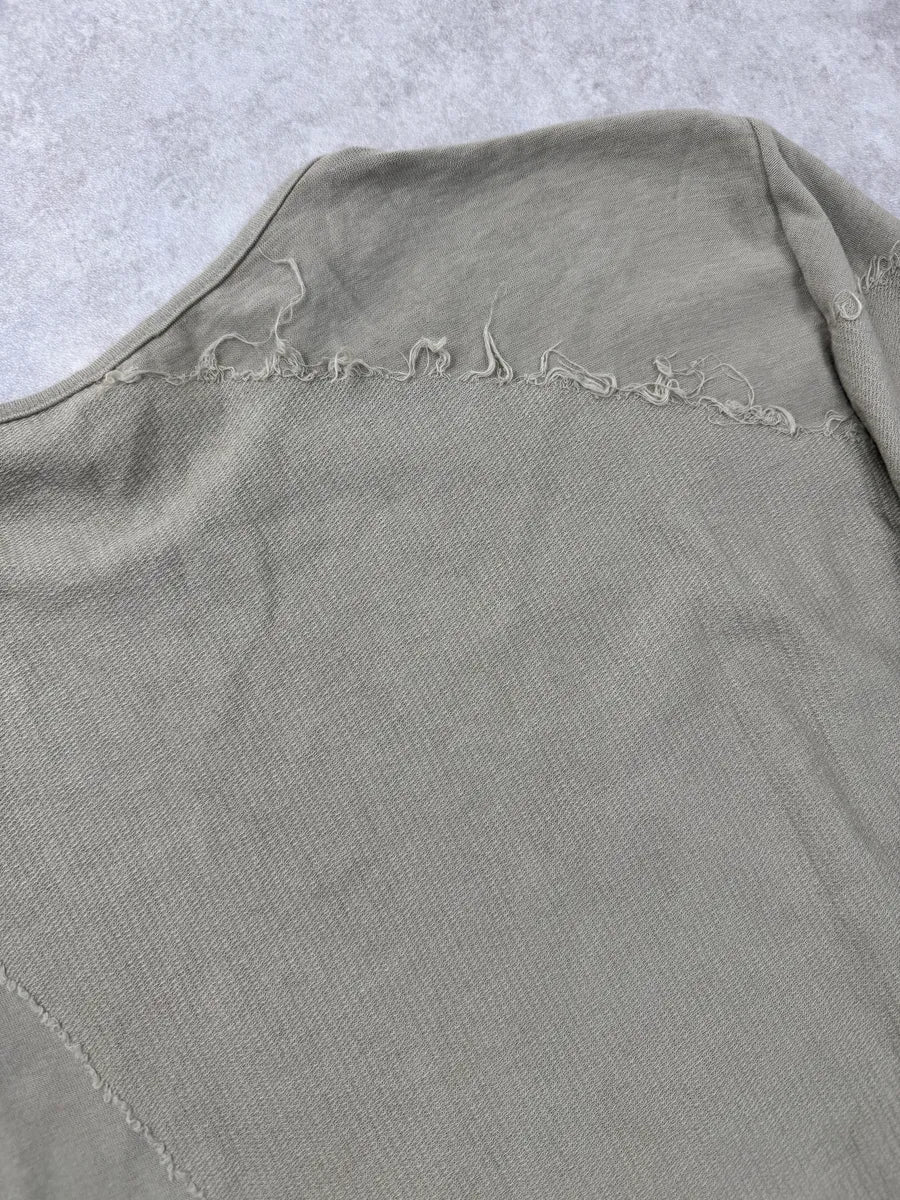 Giorgio Brato Khaki Cotton Distressed Seam T-Shirt njRlPvvc 5