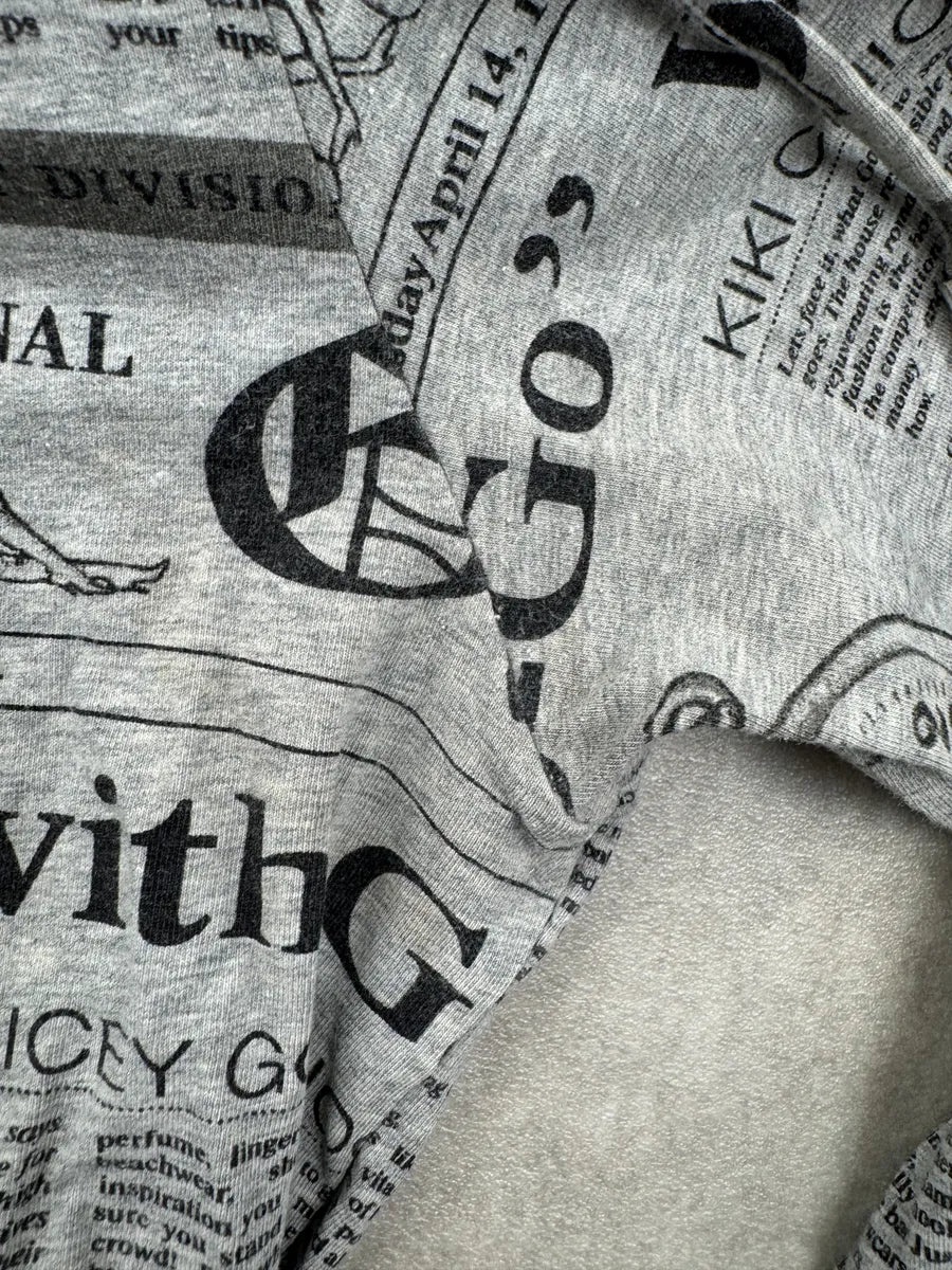John Galliano Grey Magazine Newspaper Hoodie ZXMRGnd 7
