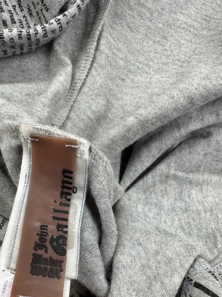 John Galliano Grey Magazine Newspaper Hoodie ZXMRGnd 9
