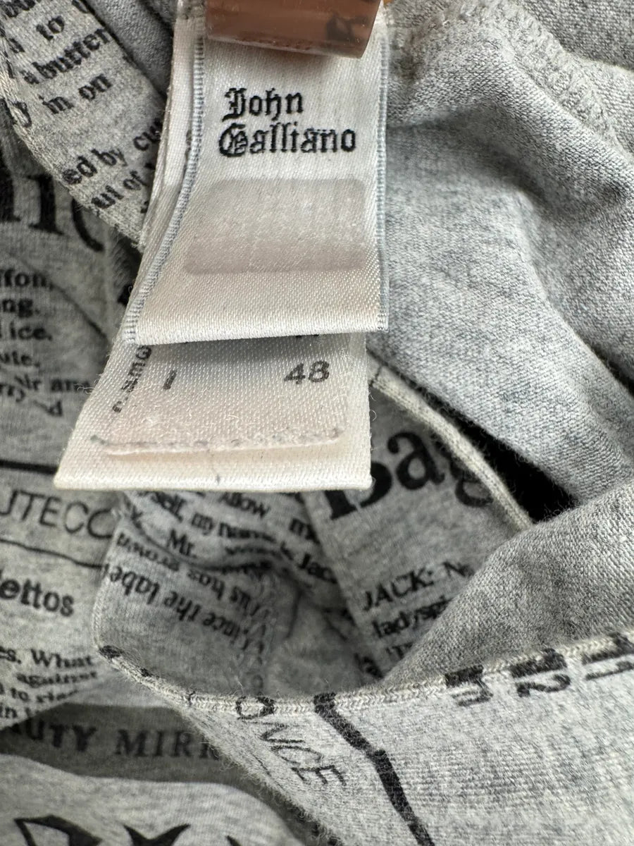 John Galliano Grey Magazine Newspaper Hoodie ZXMRGnd 12