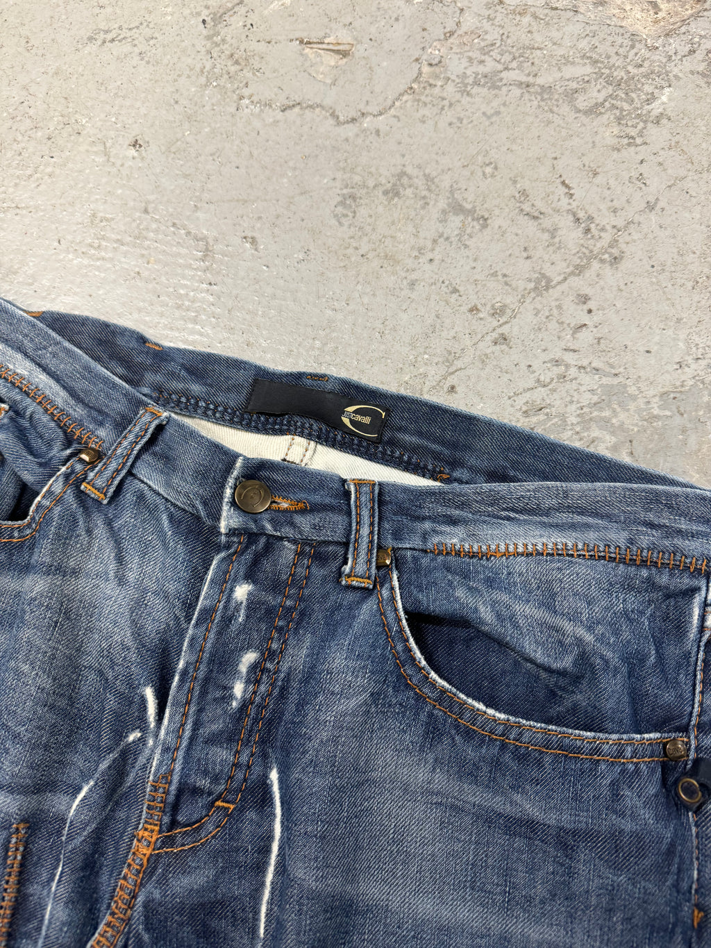AW2007 Cavalli Blue Relaxed Denim Jeans (M/L)