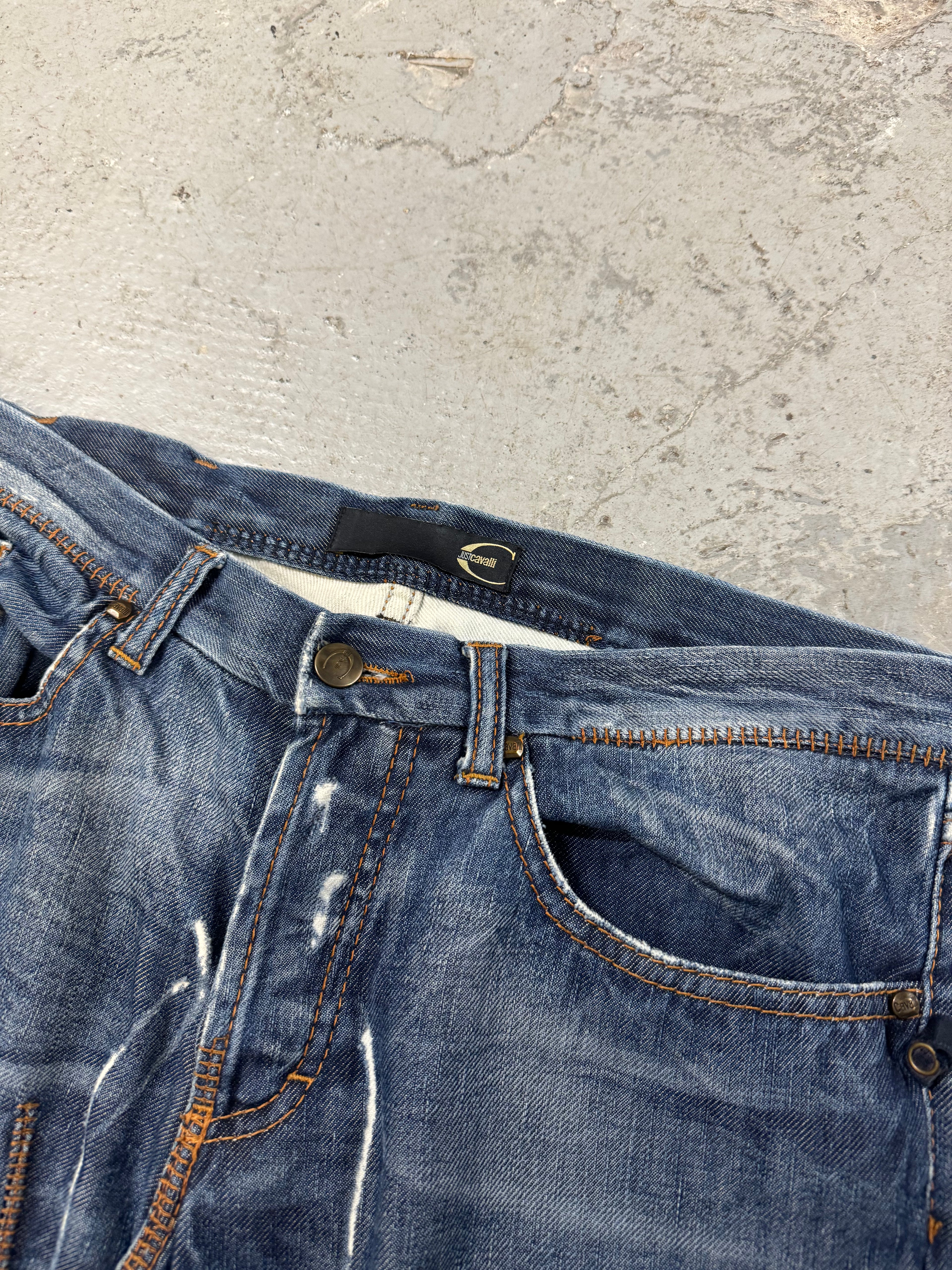 AW2007 Cavalli Blue Relaxed Denim Jeans (M/L)