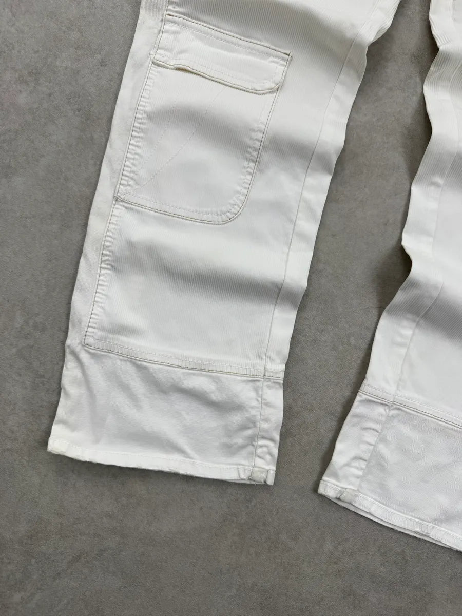 2000s Cavalli White Cargo 7/8 Pants snnDpRY 7