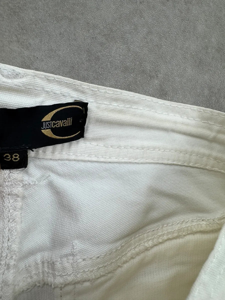 2000s Cavalli White Cargo 7/8 Pants snnDpRY 9