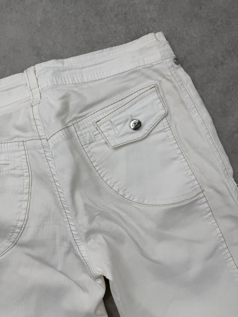 2000s Cavalli White Cargo 7/8 Pants snnDpRY 8