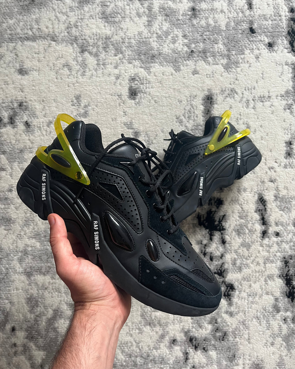 AW21 Raf Simons Cyclon-21 Black Suede Shoes (44eu/10us)