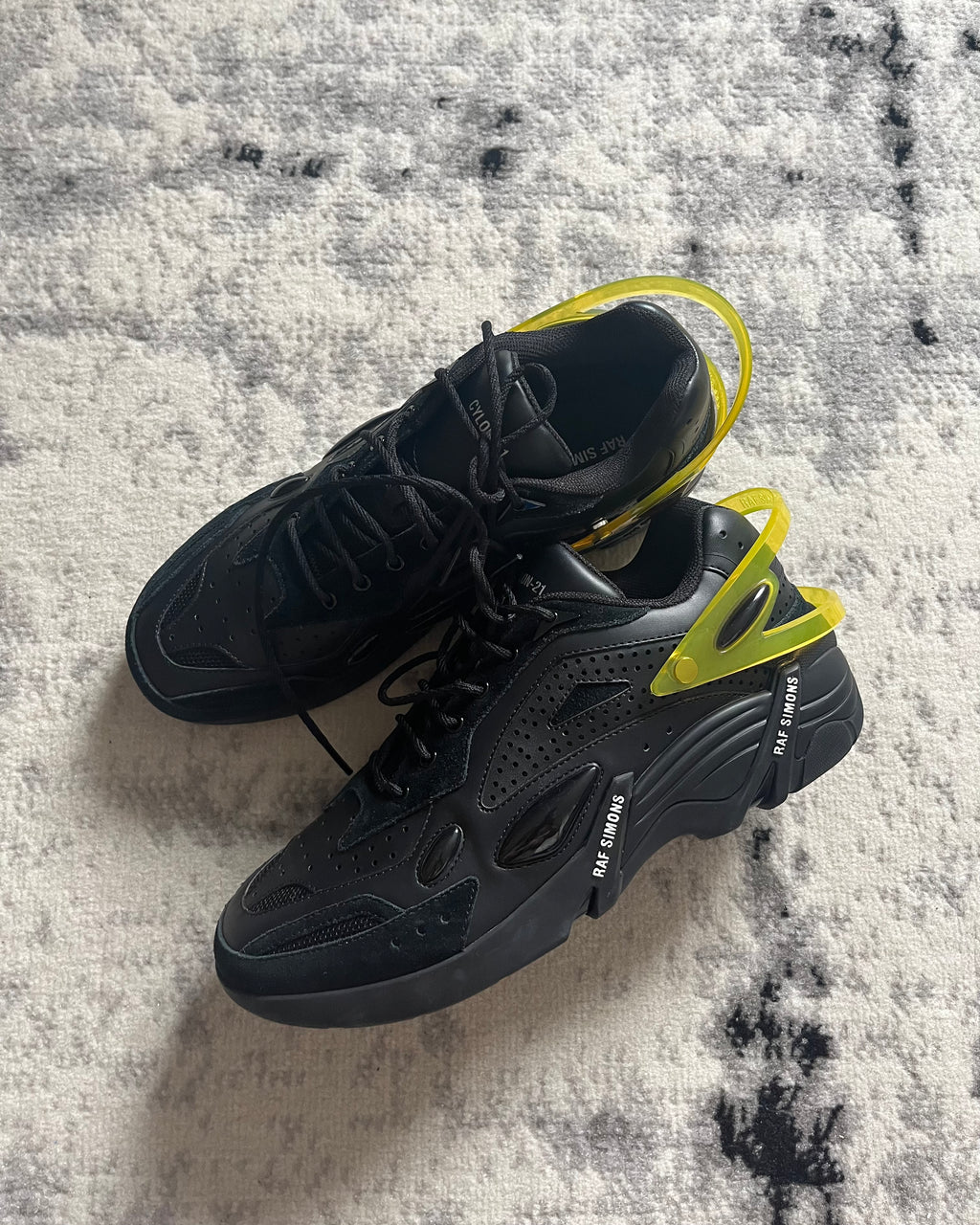 AW21 Raf Simons Cyclon-21 Black Suede Shoes (44eu/10us)