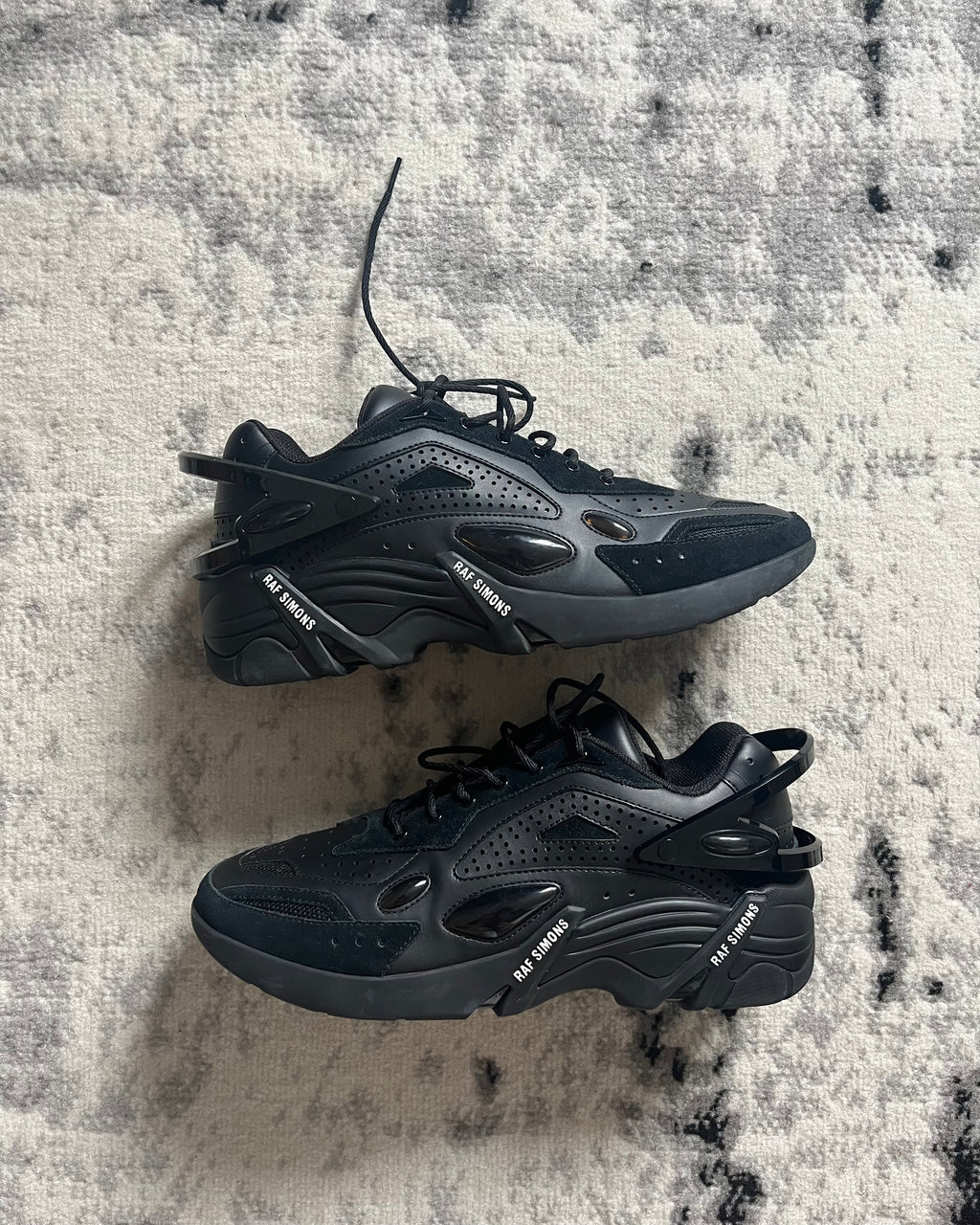AW21 Raf Simons Cyclon-21 Black Suede Shoes (44eu/10us)