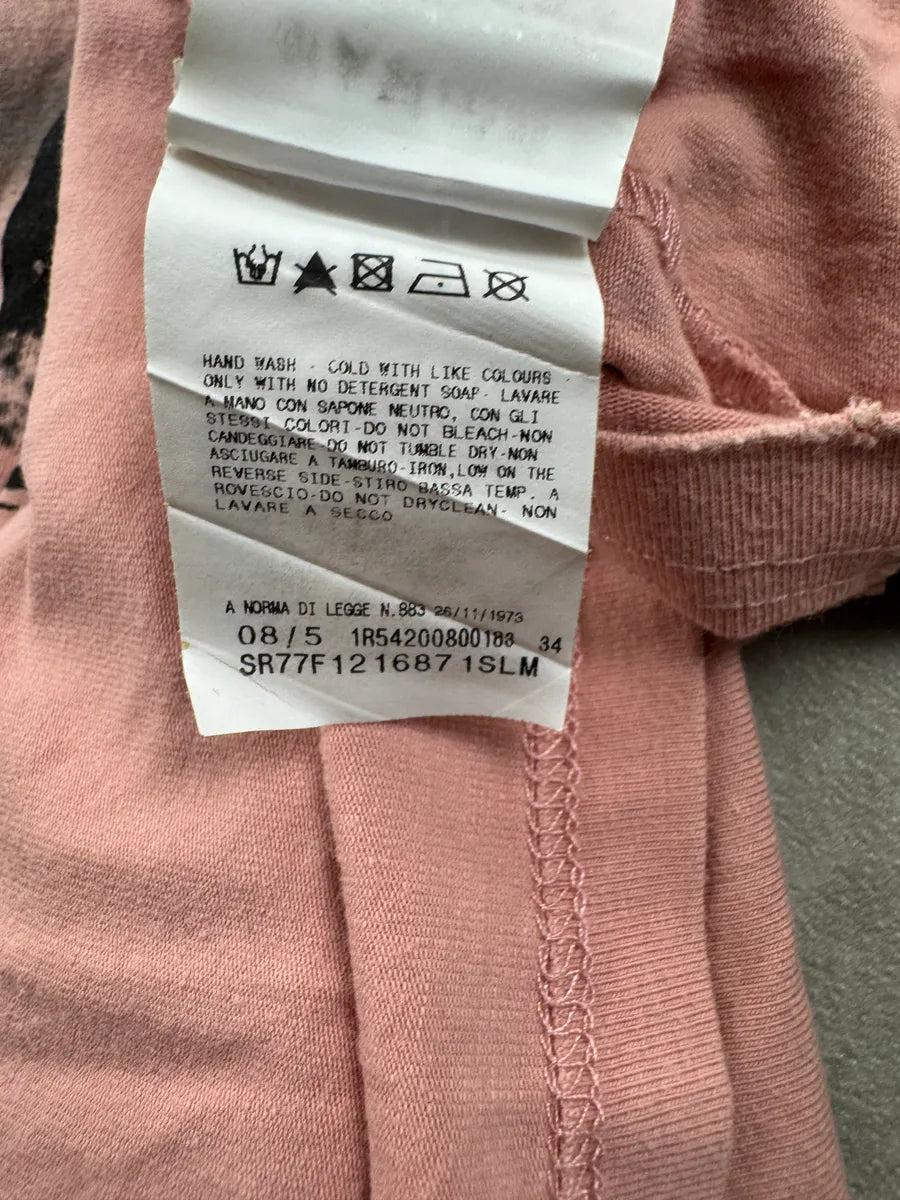 AW2008 Galliano Pink Cotton Portrait T-Shirt vgDvapq 13